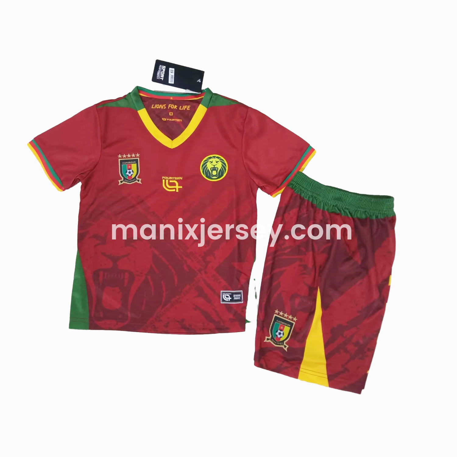 ManixJersey.com | Cameroon 25-26 Away Kids Kit -Customize Name, Number and Patch | Worldwide Shipping