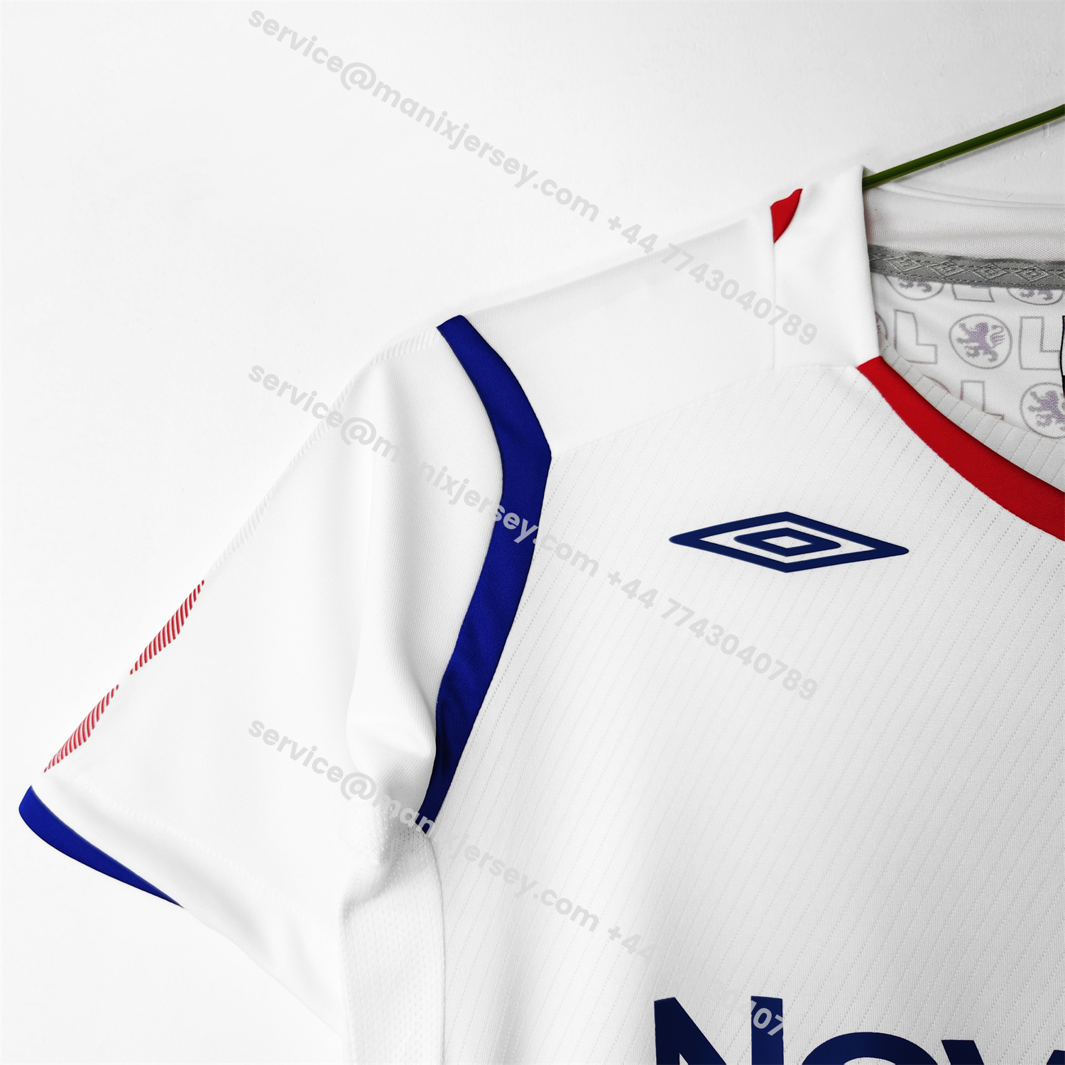 ManixJersey.com | Retro Lyon 2008-09 Home Jersey -Customize Name, Number and Patch | Worldwide Shipping