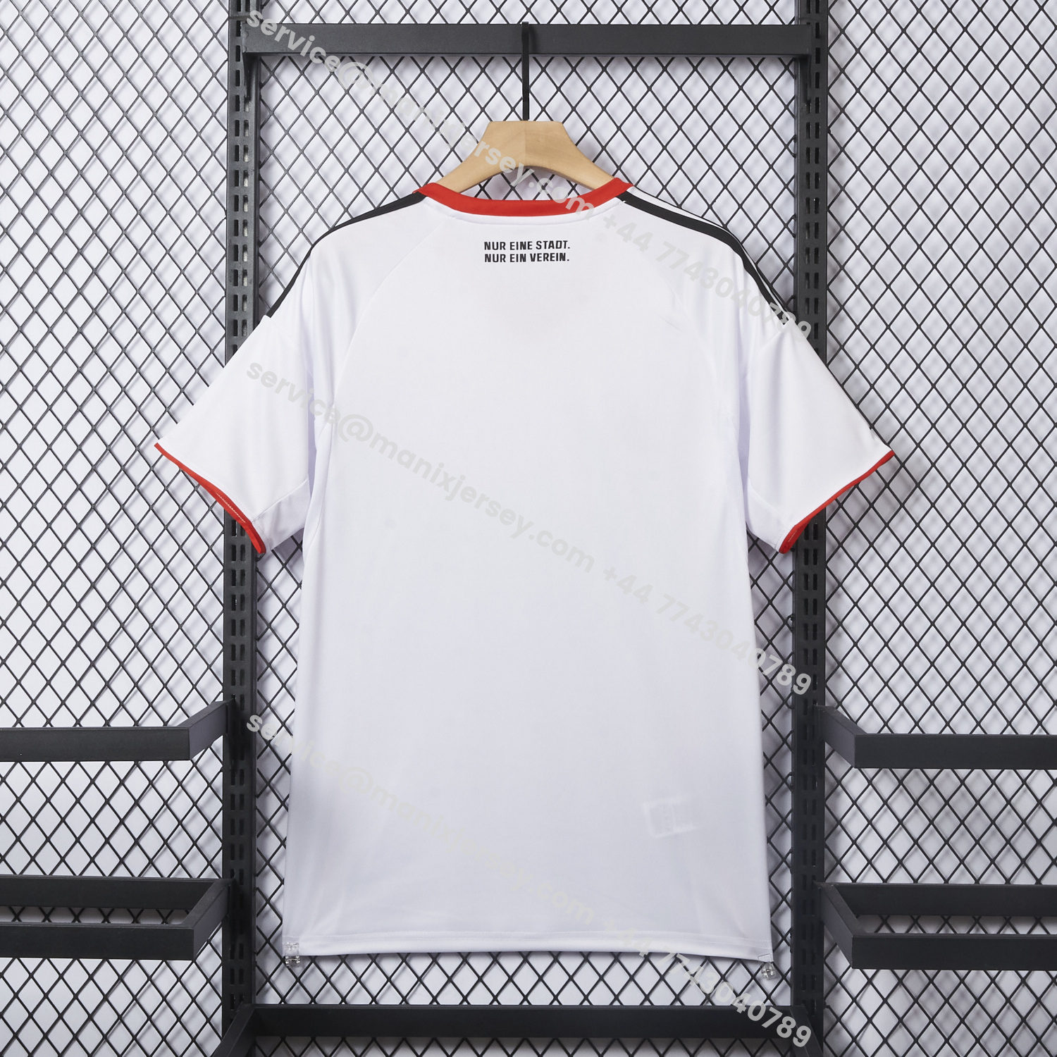 ManixJersey.com | Frankfurt 25-26 Away White Jersey - Fans Version -Customize Name, Number and Patch | Worldwide Shipping