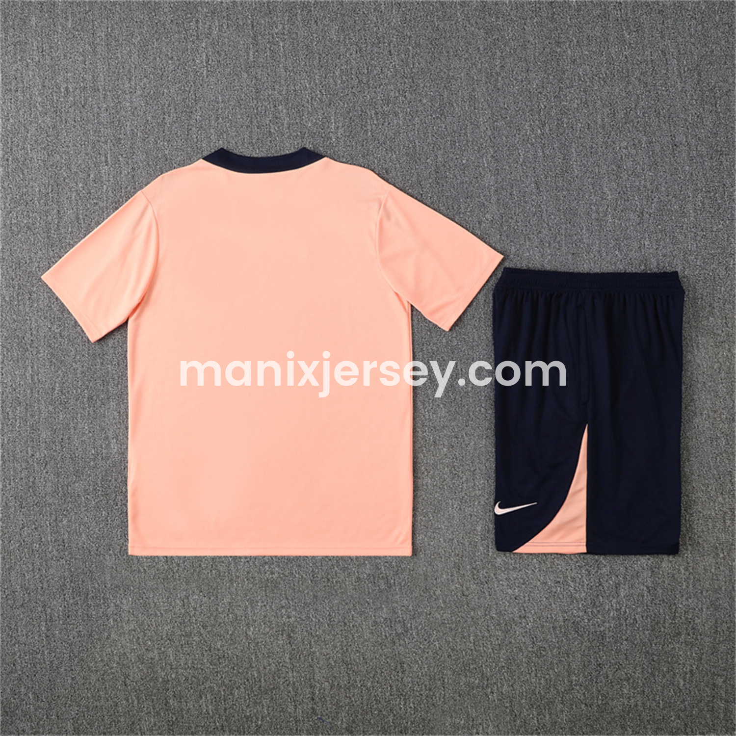 ManixJersey.com | C.H.E.L.S.E.A 25-26 Kids Short-Sleeve Training Set - Pink top & Blue Shorts -Customize Name, Number and Patch | Worldwide Shipping