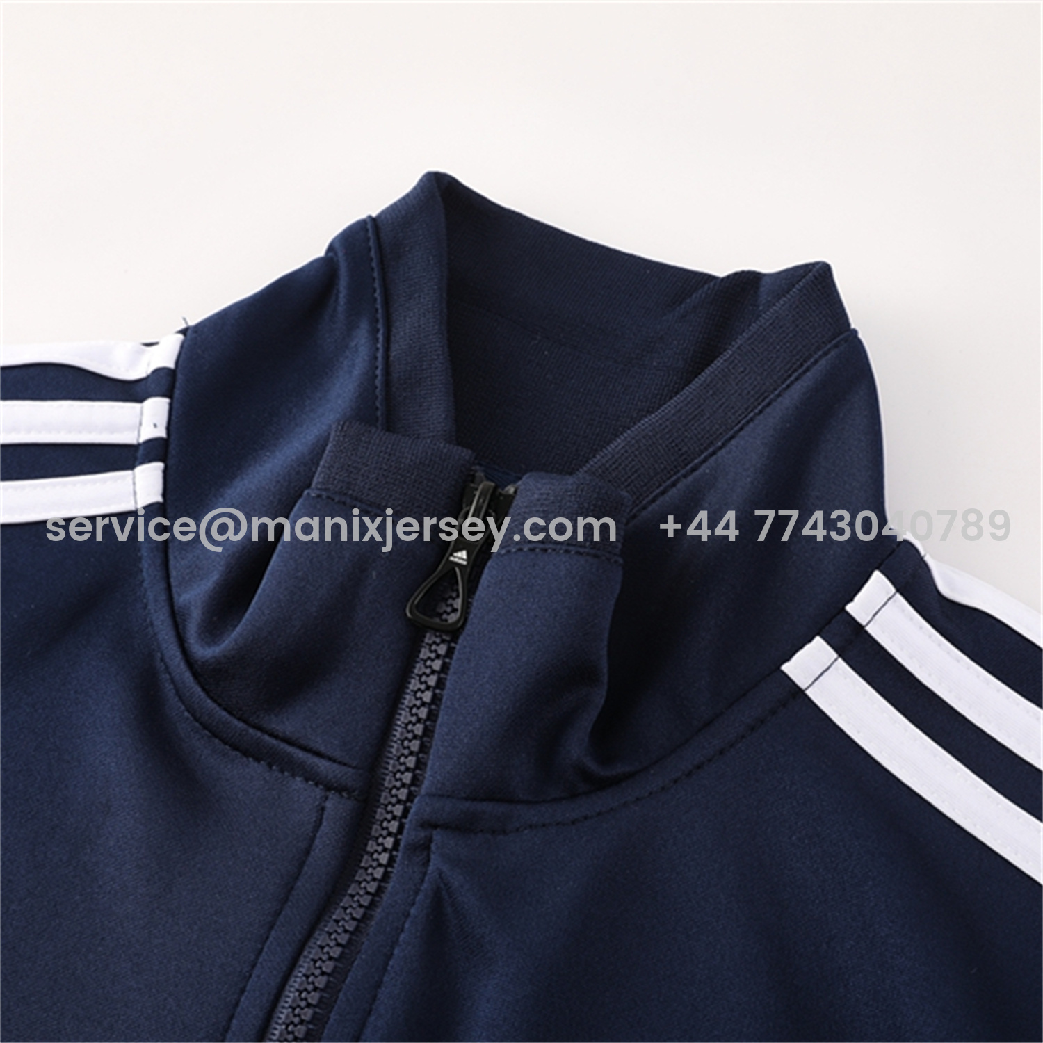 ManixJersey.com | Real Madrid 25-26 Jacket Training Tracksuit - Royal Blue Jackets & Pants with Orange Lines -Customize Name, Number and Patch | Worldwide Shipping