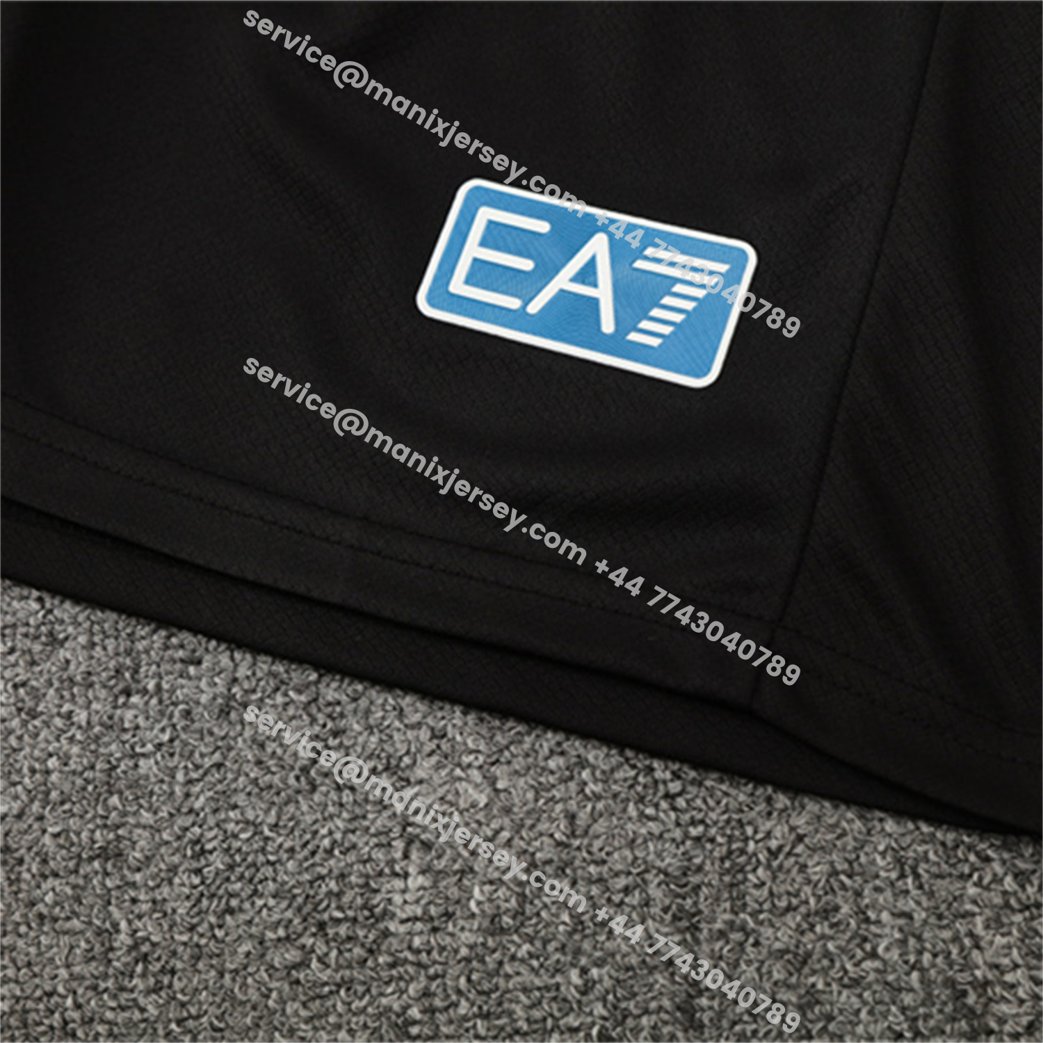 ManixJersey.com | Napoli 25-26 Short-Sleeve Training Set - Blue Mecha Top & Black Shorts -Customize Name, Number and Patch | Worldwide Shipping