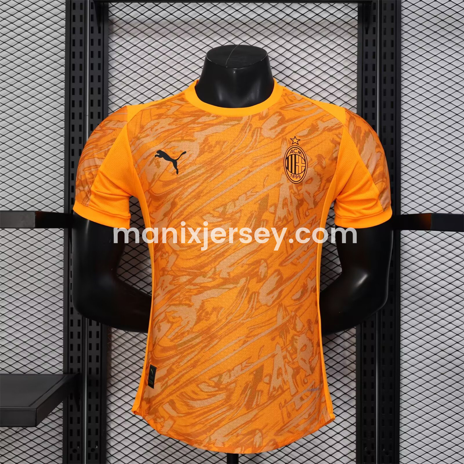 ManixJersey.com | AC Milan 25-26 Orange Special Edition Jersey - Player Version -Customize Name, Number and Patch | Worldwide Shipping