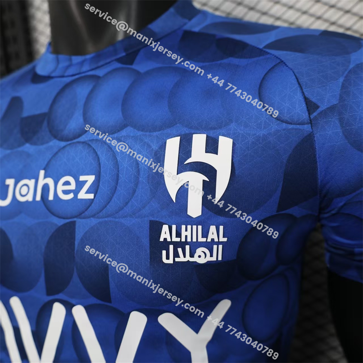 ManixJersey.com | Al Hilal Riyadh Crescent 25-26 Pre-Match Training Blue Jersey - Player Version -Customize Name, Number and Patch | Worldwide Shipping
