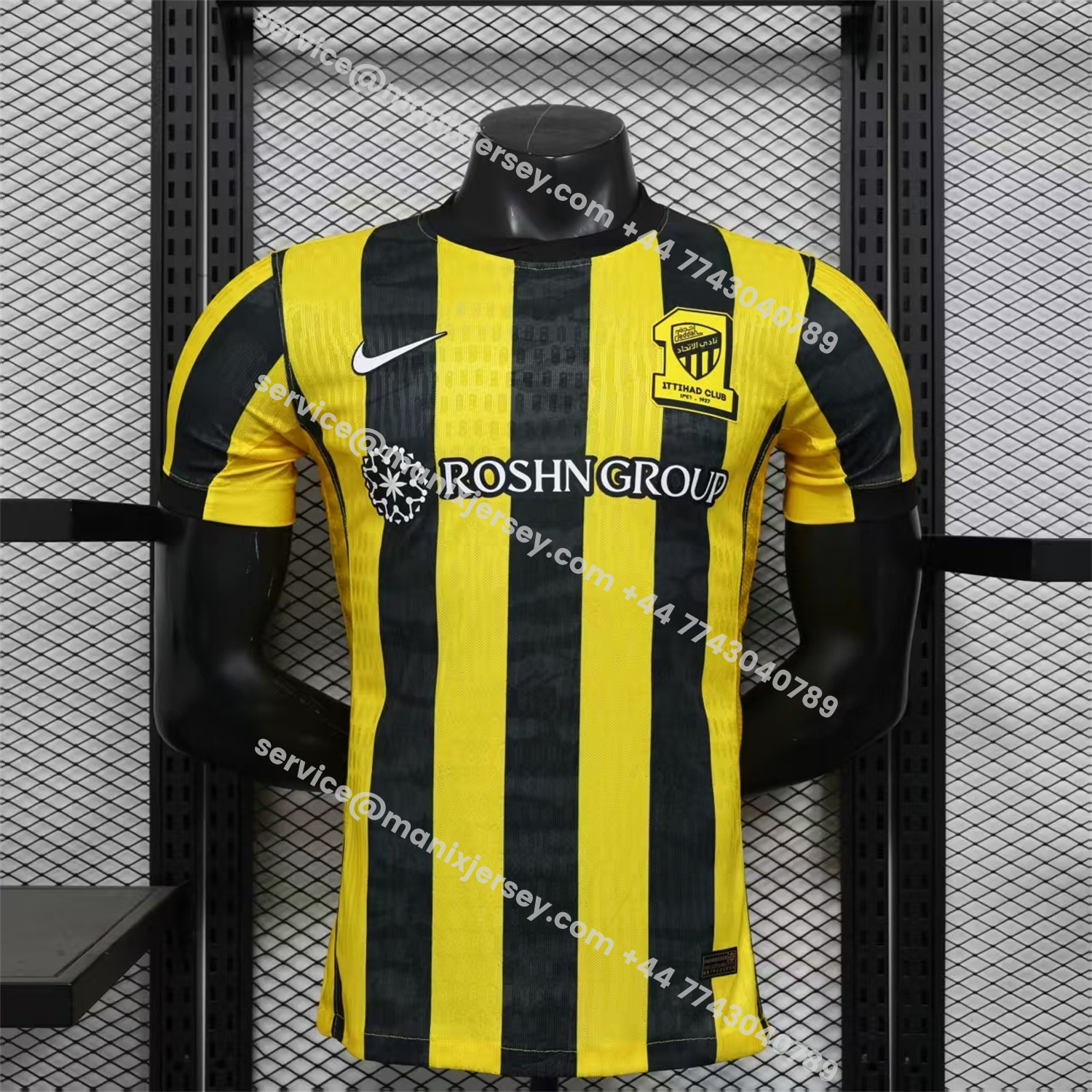 ManixJersey.com | Al Ittihad Jeddah United 25-26 Home Yellow New Sponsors Jersey - Player Version -Customize Name, Number and Patch | Worldwide Shipping