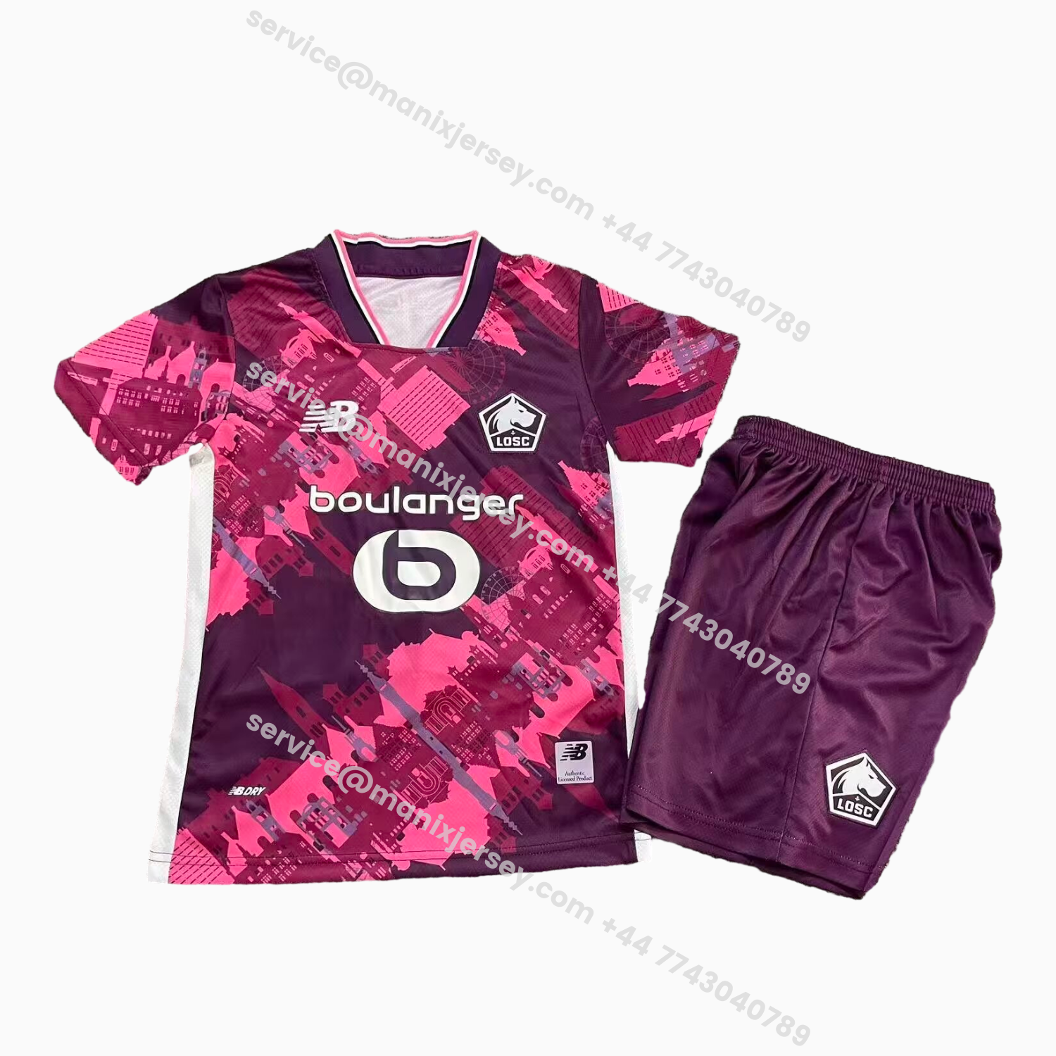 ManixJersey.com | Lille 25-26 Fourth Kids Kit -Customize Name, Number and Patch | Worldwide Shipping