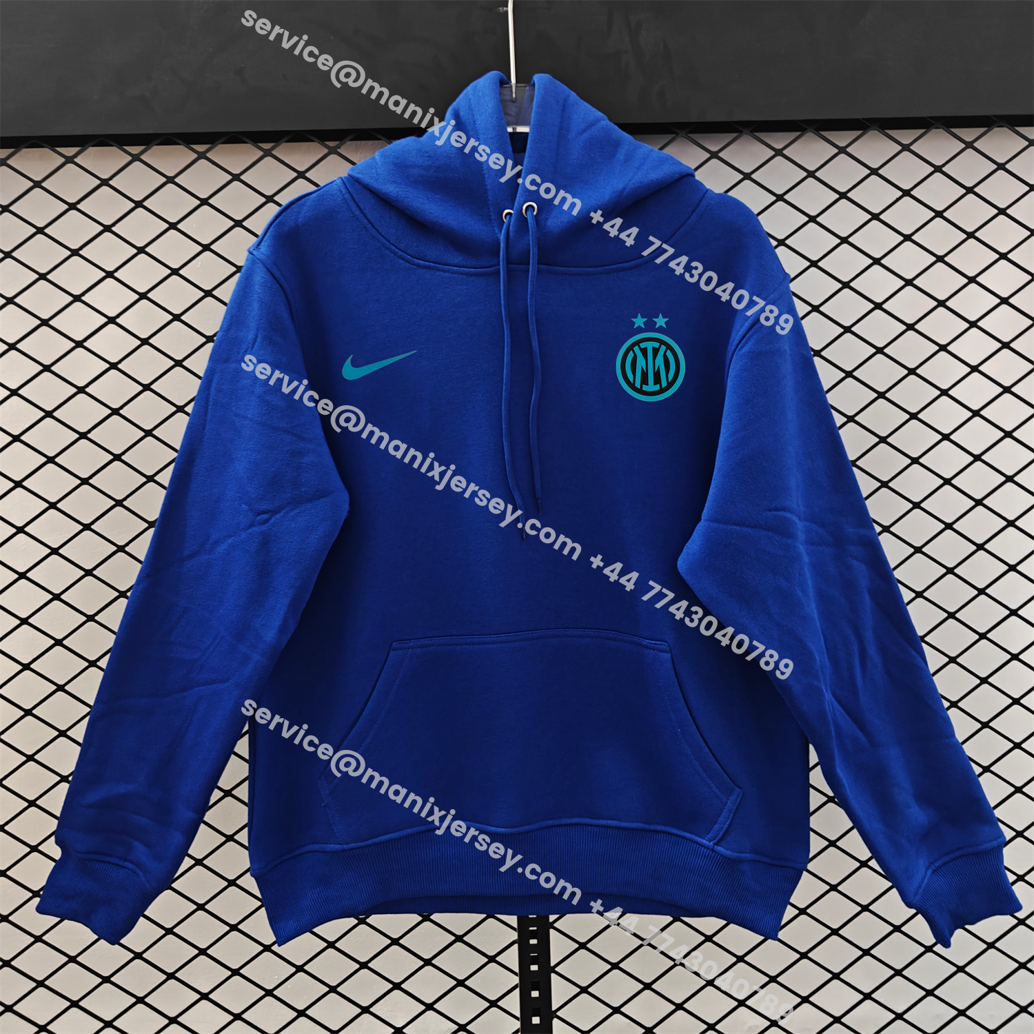 ManixJersey.com | Inter Milan 25-26 Third Blue Icon Unisex Pullover Hoodie -Customize Name, Number and Patch | Worldwide Shipping