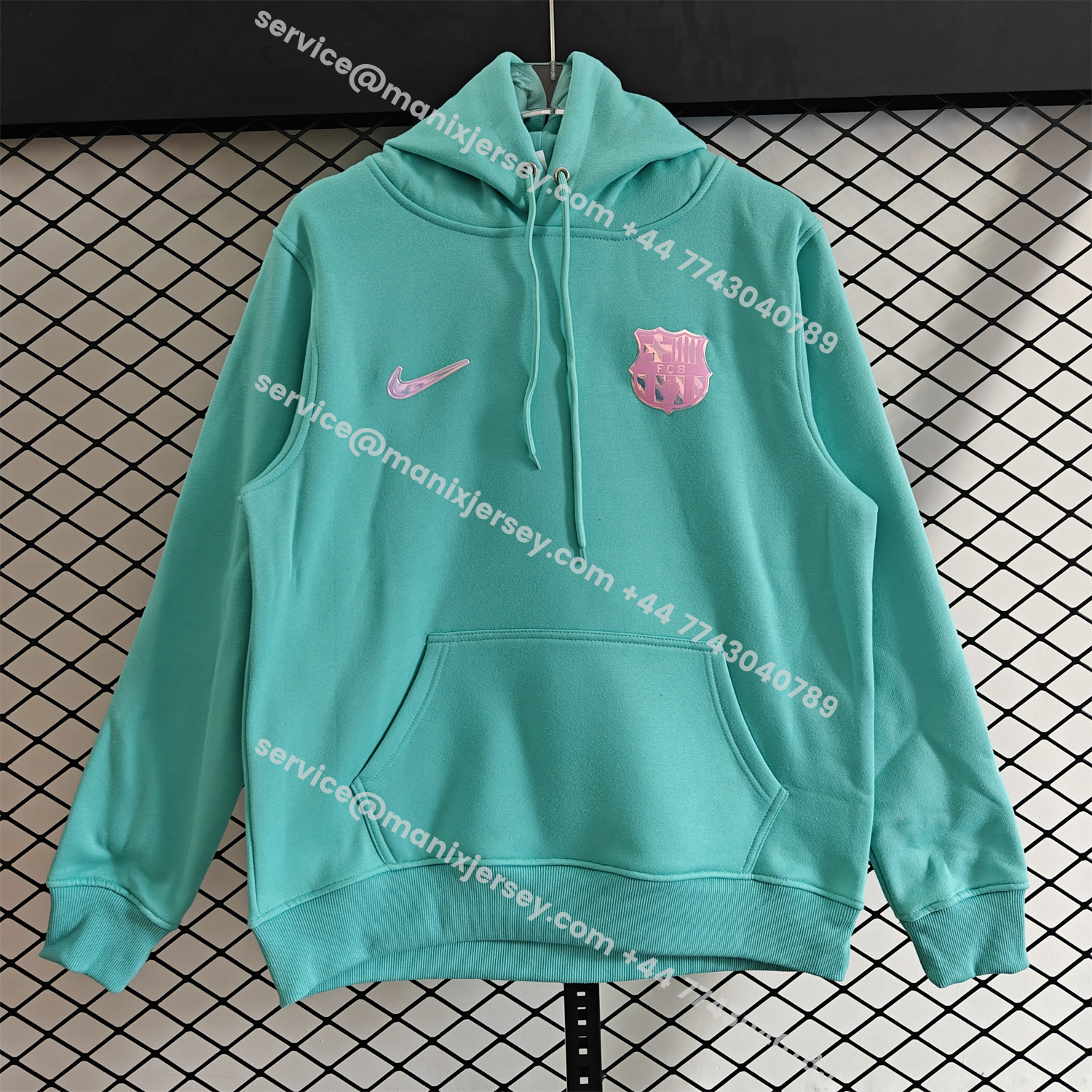 ManixJersey.com | Barcelona 25-26 Originals Terrace Icon Unisex Pullover Hoodie -Customize Name, Number and Patch | Worldwide Shipping