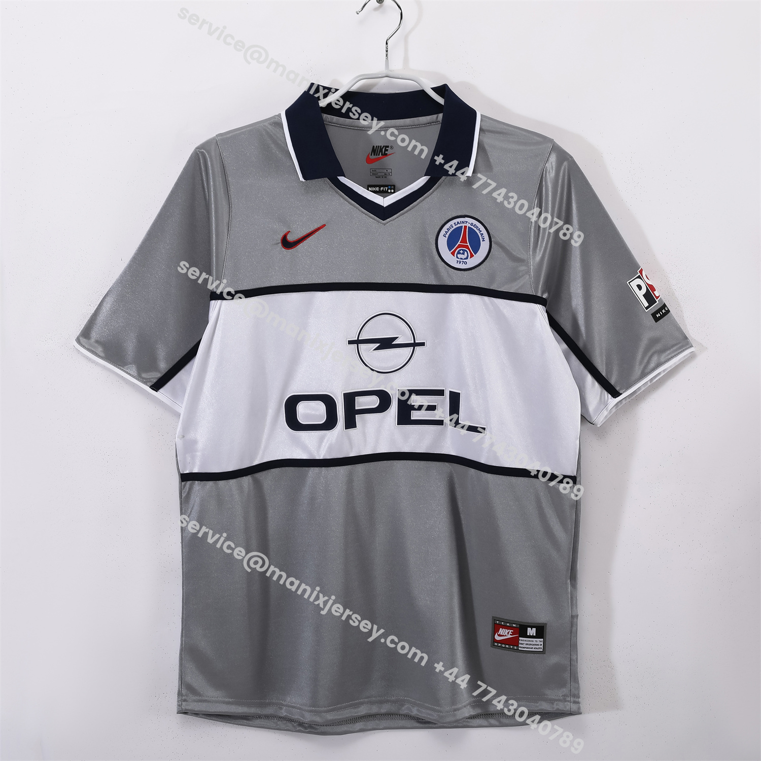 ManixJersey.com | Retro Paris Saint-Germain PSG 2000-01 Away Jersey -Customize Name, Number and Patch | Worldwide Shipping