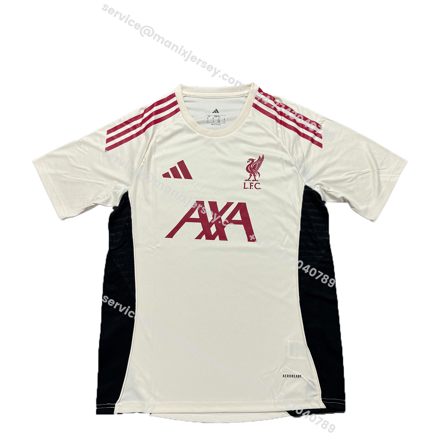ManixJersey.com | Liver.pool 25-26 AXA White Training Jersey - Fans Version -Customize Name, Number and Patch | Worldwide Shipping