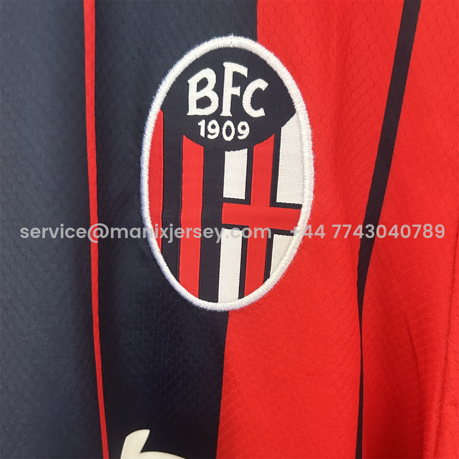 ManixJersey.com | Bologna 25-26 Home Jersey - Fans Version -Customize Name, Number and Patch | Worldwide Shipping