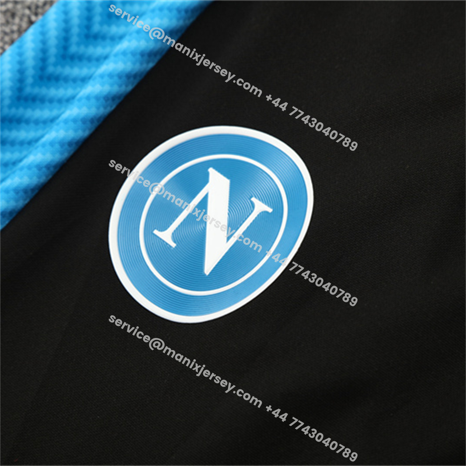 ManixJersey.com | Napoli 25-26 Kids Long Sleeve Training Set - Gray Mecha Top & Black Pants -Customize Name, Number and Patch | Worldwide Shipping