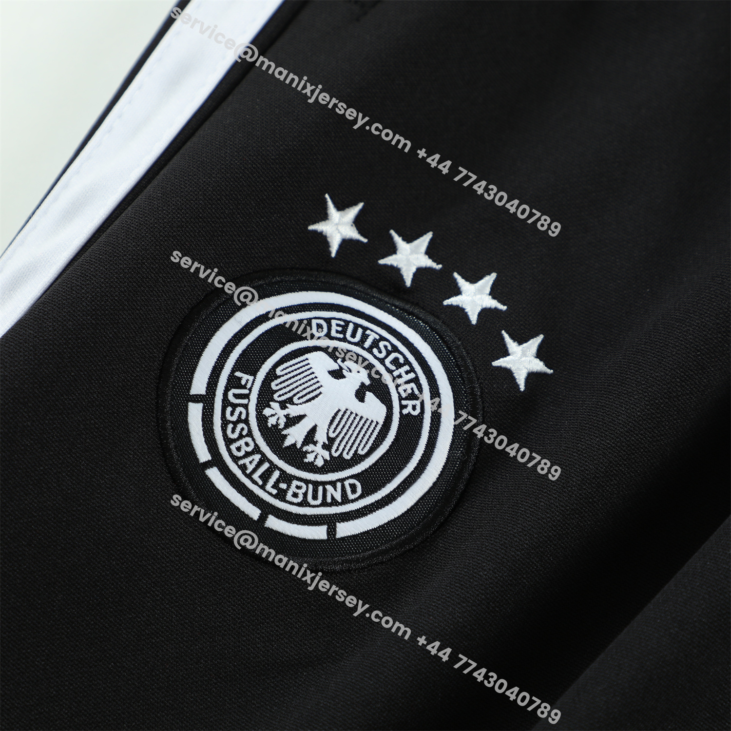 ManixJersey.com | Germany 2026 Long Sleeve Training Set - Black Top & Pants -Customize Name, Number and Patch | Worldwide Shipping