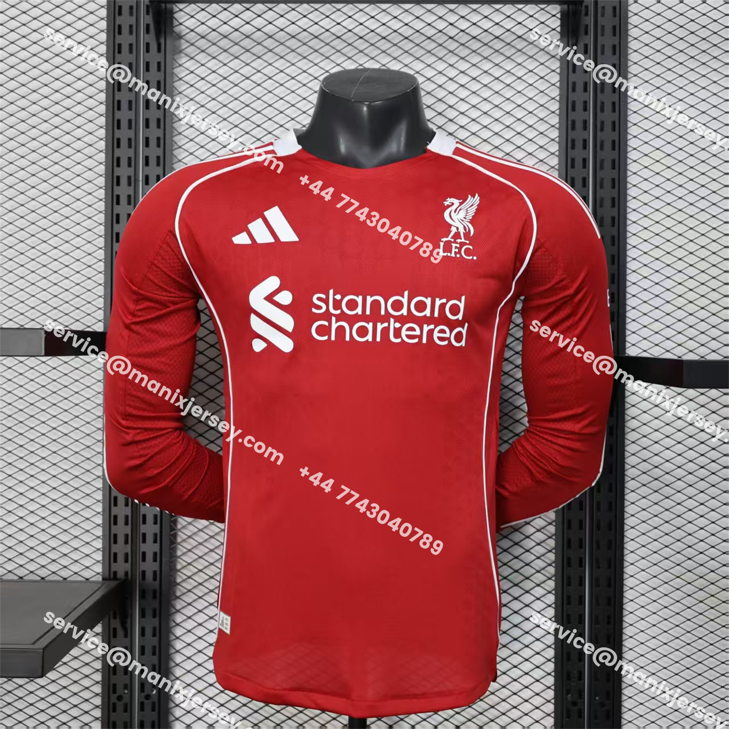 ManixJersey.com | Liver.pool 25-26 Home Long Sleeves Jersey - Player Version -Customize Name, Number and Patch | Worldwide Shipping