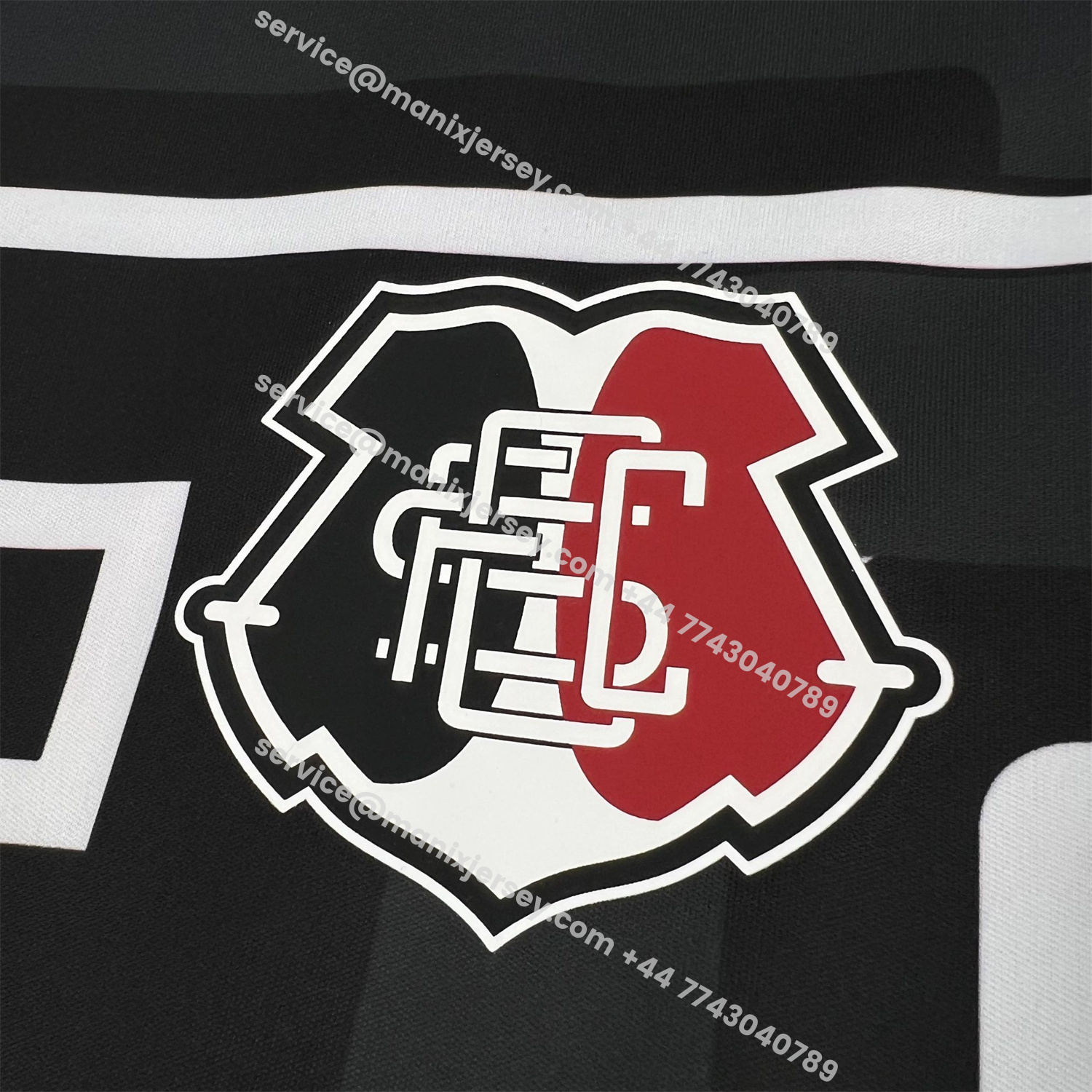 Santa Cruz 26-27 Pre-Match Black With White Lines Jersey - Fans Version:football jersey mysite: unitedjerseyfootball 邓江浪:football