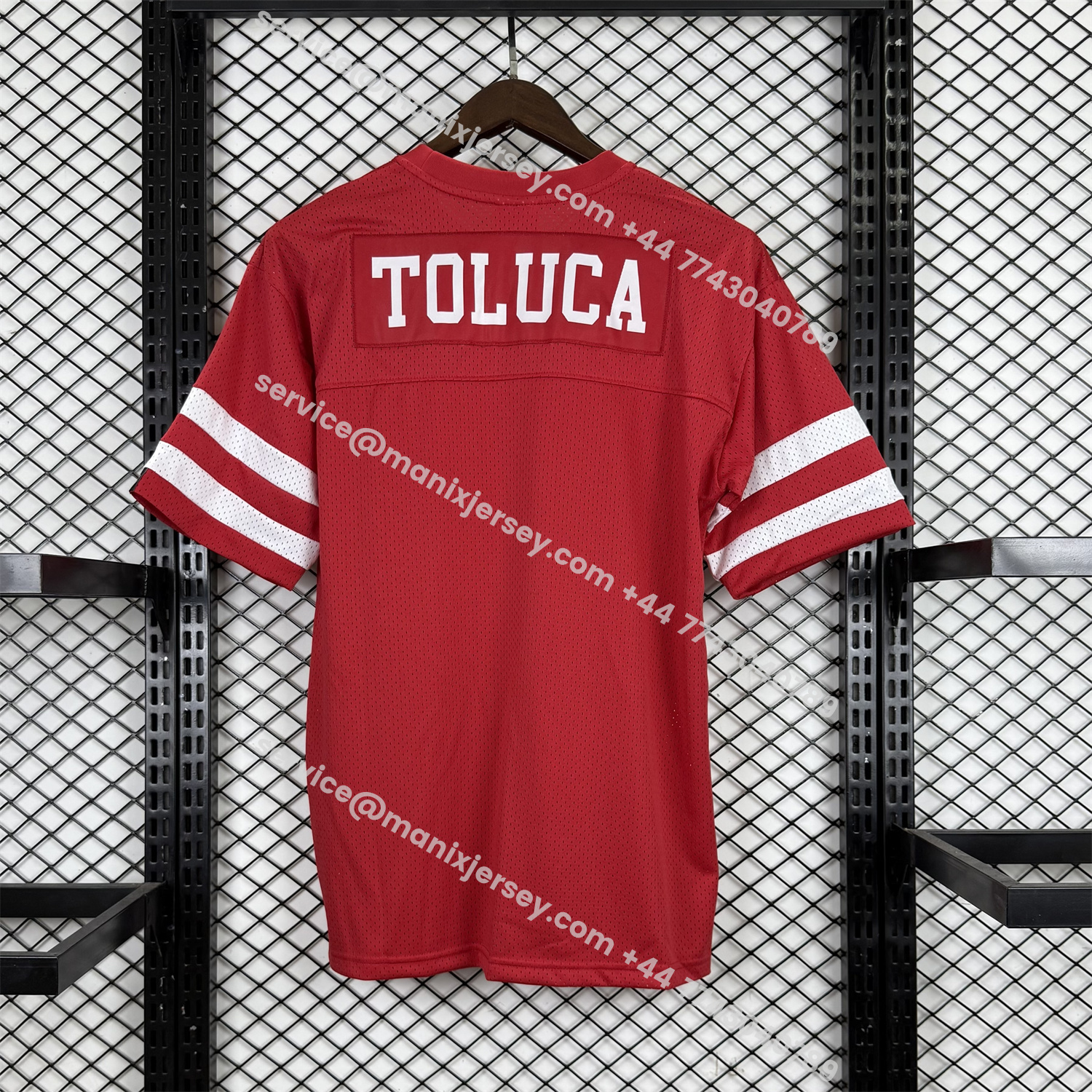 ManixJersey.com | Toluca 25-26 Red Baseball Jersey -Customize Name, Number and Patch | Worldwide Shipping