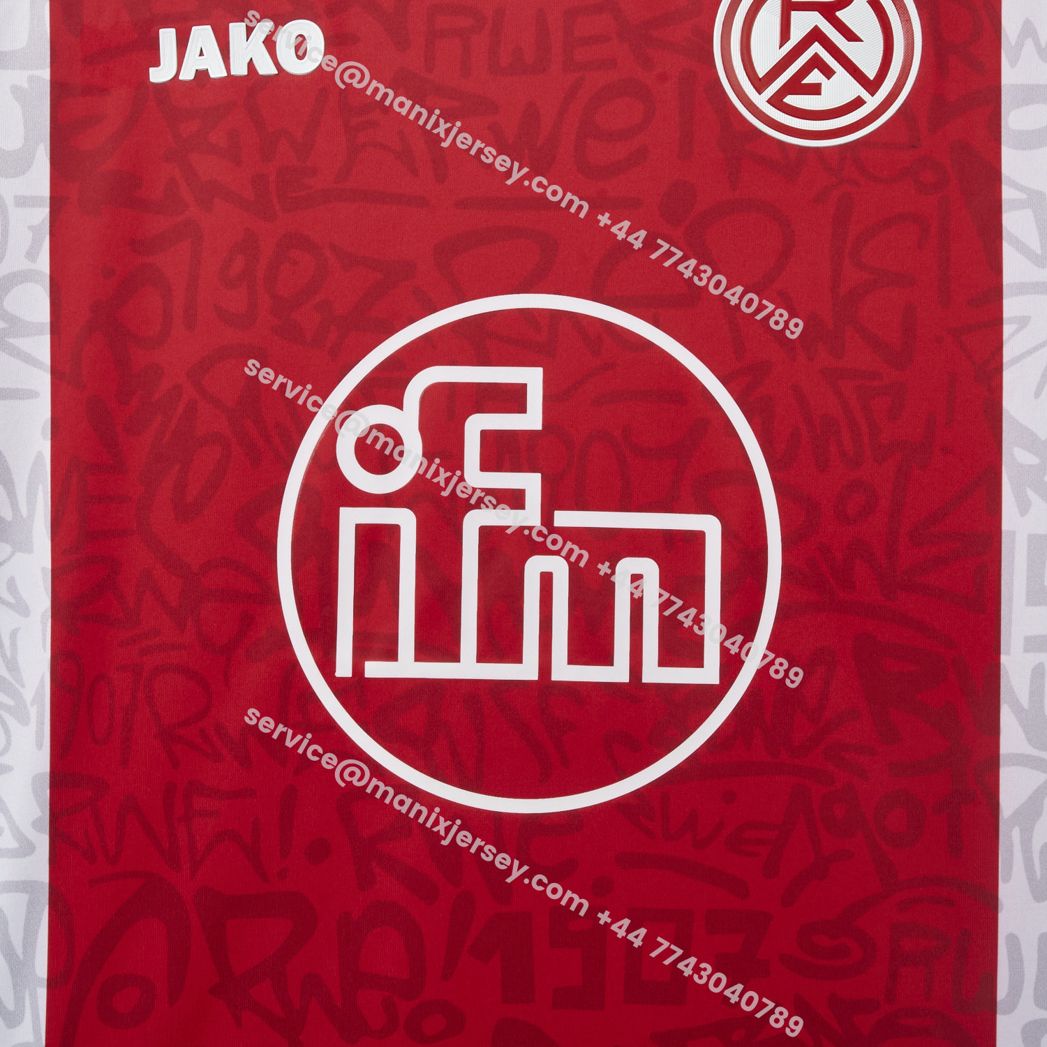 ManixJersey.com | Rot-Weiss Essen 25-26 Home Jersey - Fans Version -Customize Name, Number and Patch | Worldwide Shipping