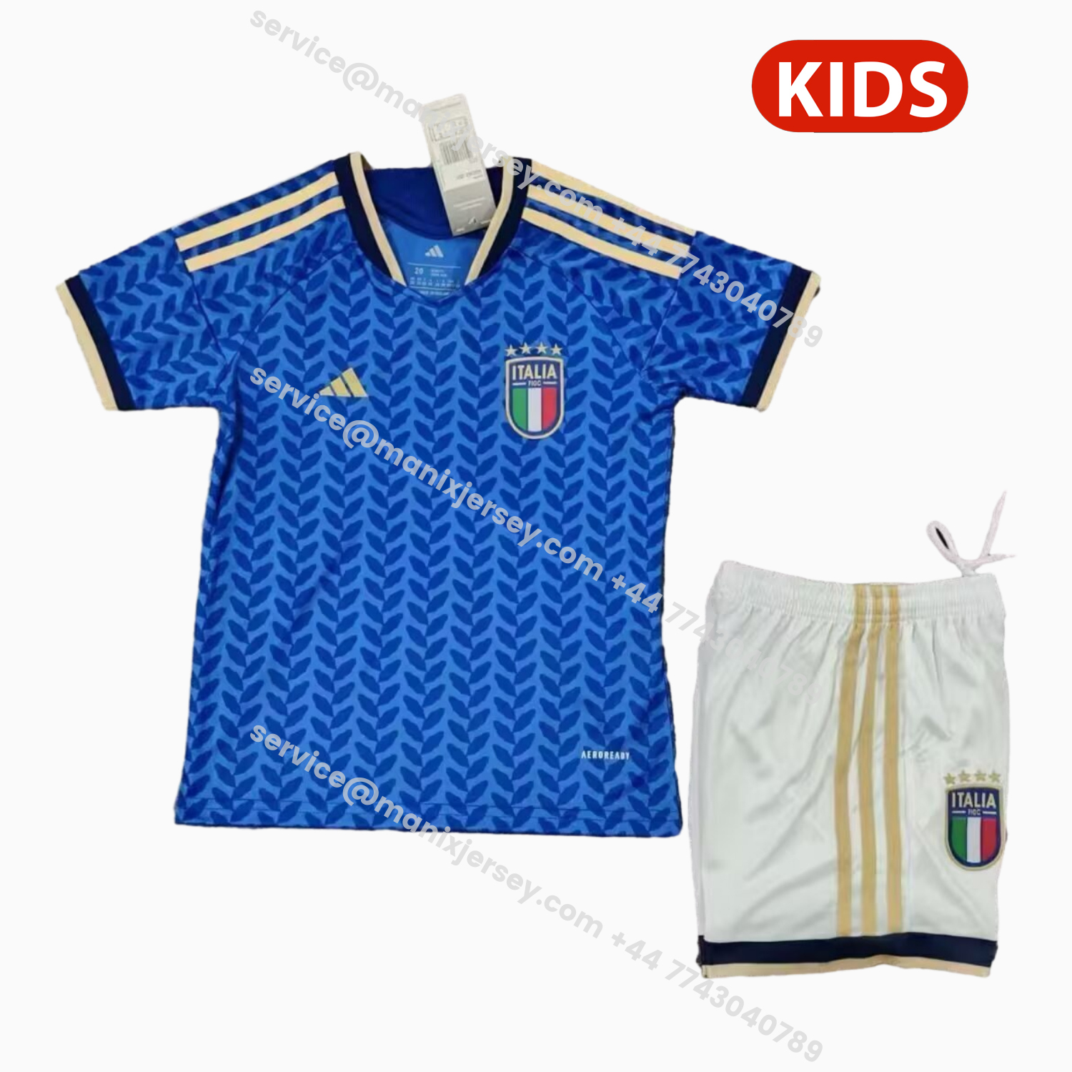 ManixJersey.com | Italy 25-26 Home (Informal-release Version) Kids Kit -Customize Name, Number and Patch | Worldwide Shipping