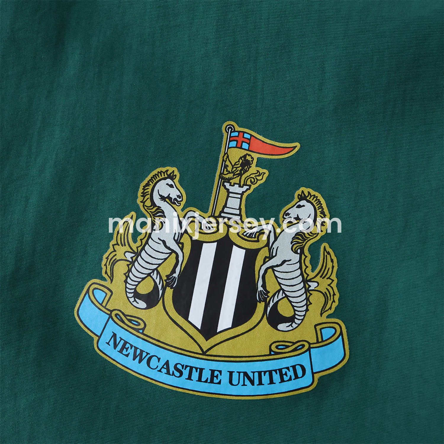 ManixJersey.com | Newcastle United 24-25 Retro Style Double Sided Reversible Windbreaker - Green & Yellow -Customize Name, Number and Patch | Worldwide Shipping
