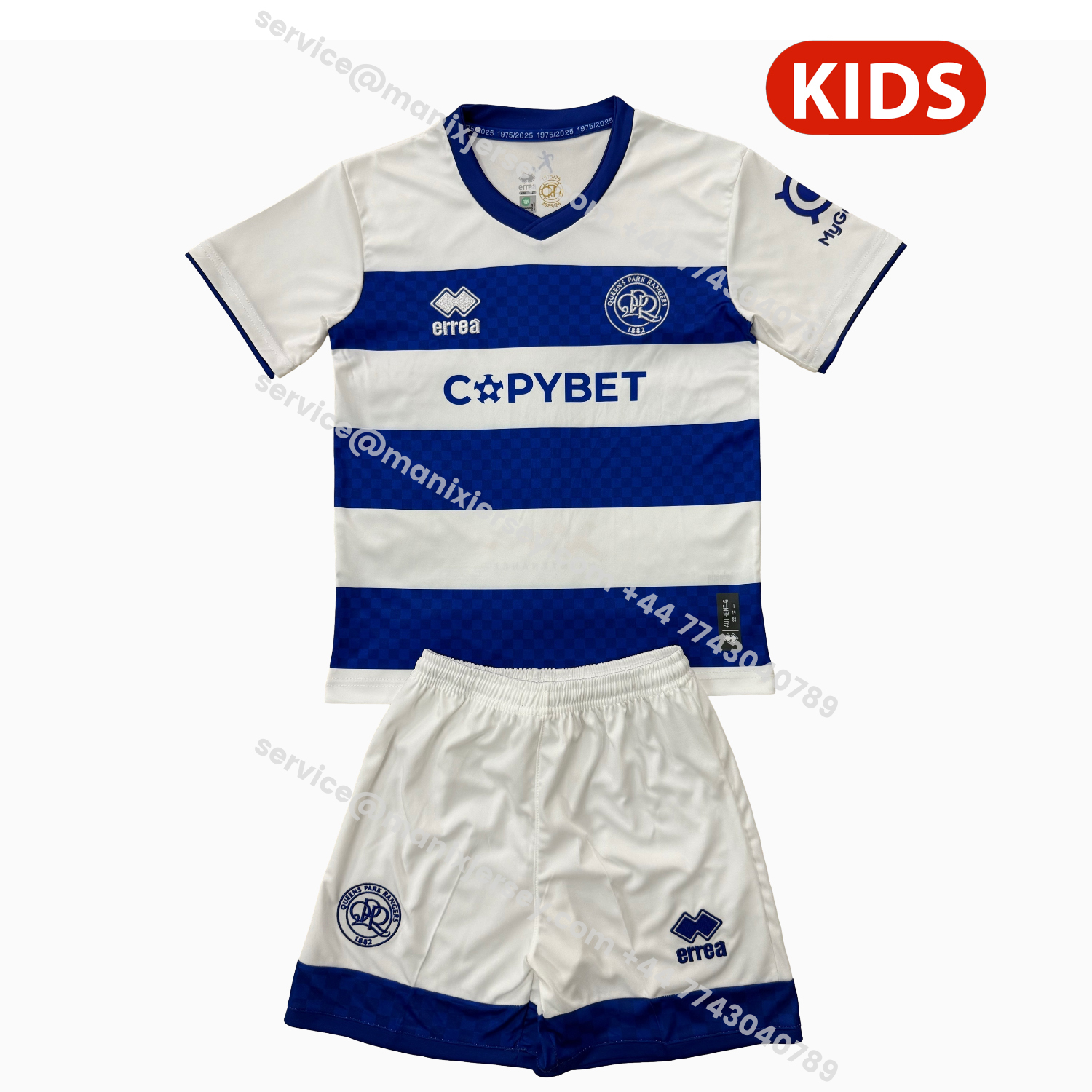 ManixJersey.com | Queens Park Rangers 25-26 Home Kids Kit -Customize Name, Number and Patch | Worldwide Shipping