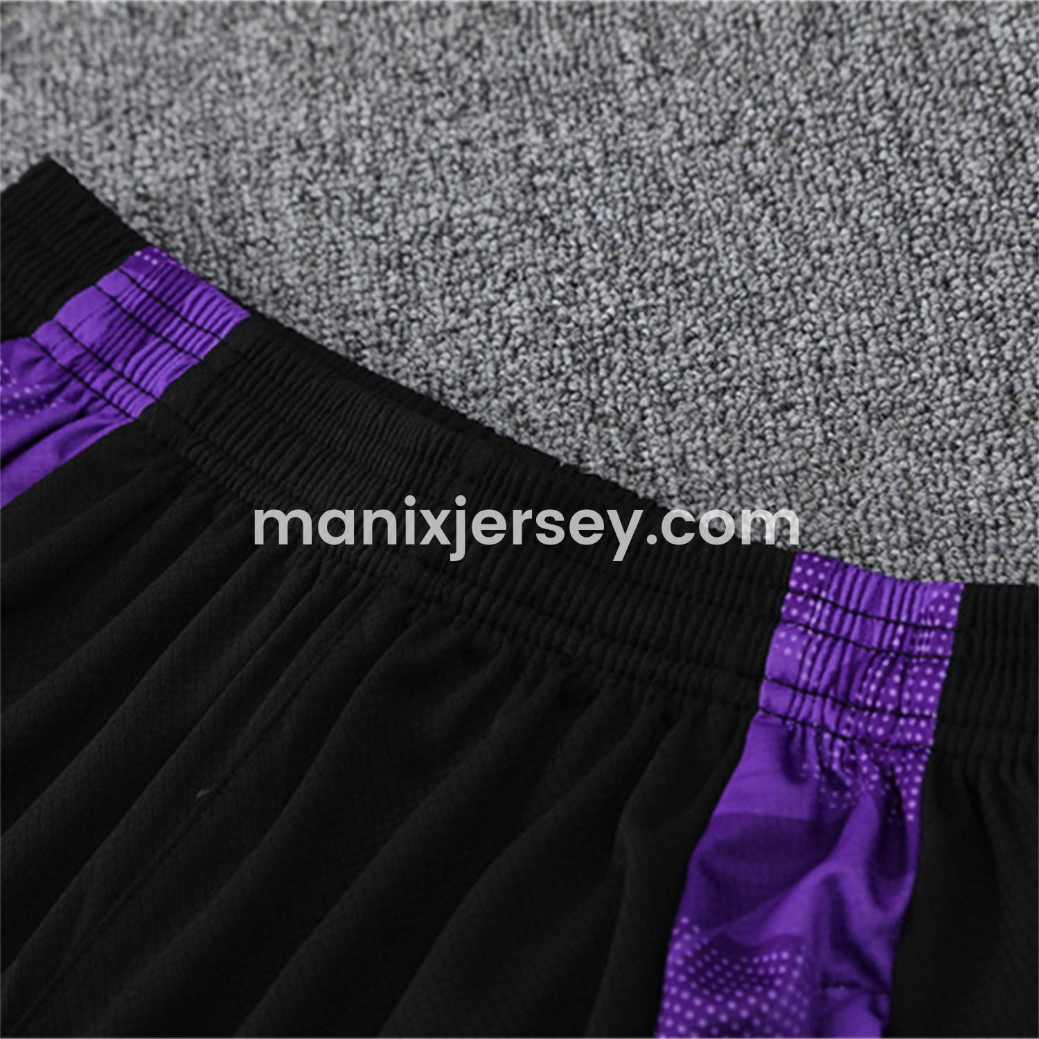 ManixJersey.com | Real Madrid 24-25 Short-Sleeve Kids Training Set - White with Purple -Customize Name, Number and Patch | Worldwide Shipping