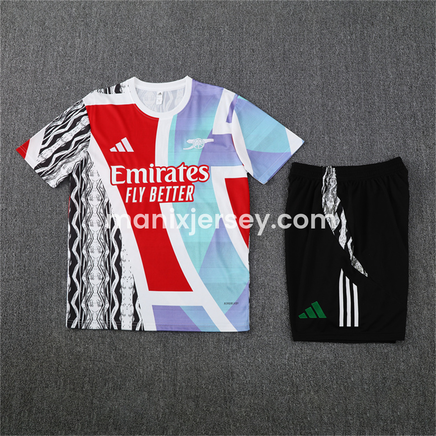 ManixJersey.com | Arsenal 24-25 Pre-Match Kids Short-Sleeve Training Set - Camouflage -Customize Name, Number and Patch | Worldwide Shipping