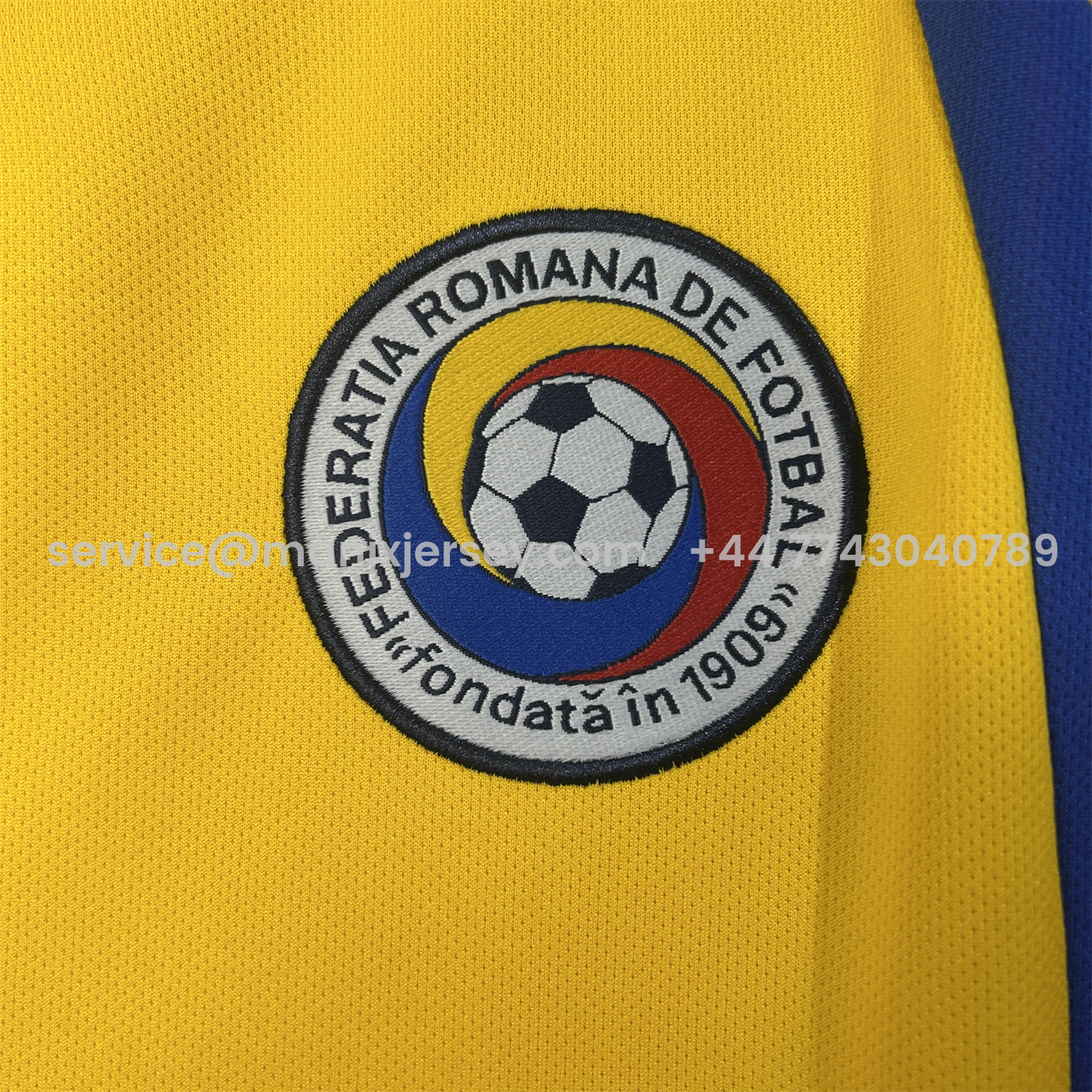 ManixJersey.com | Retro Romania 2000 Home Jersey -Customize Name, Number and Patch | Worldwide Shipping