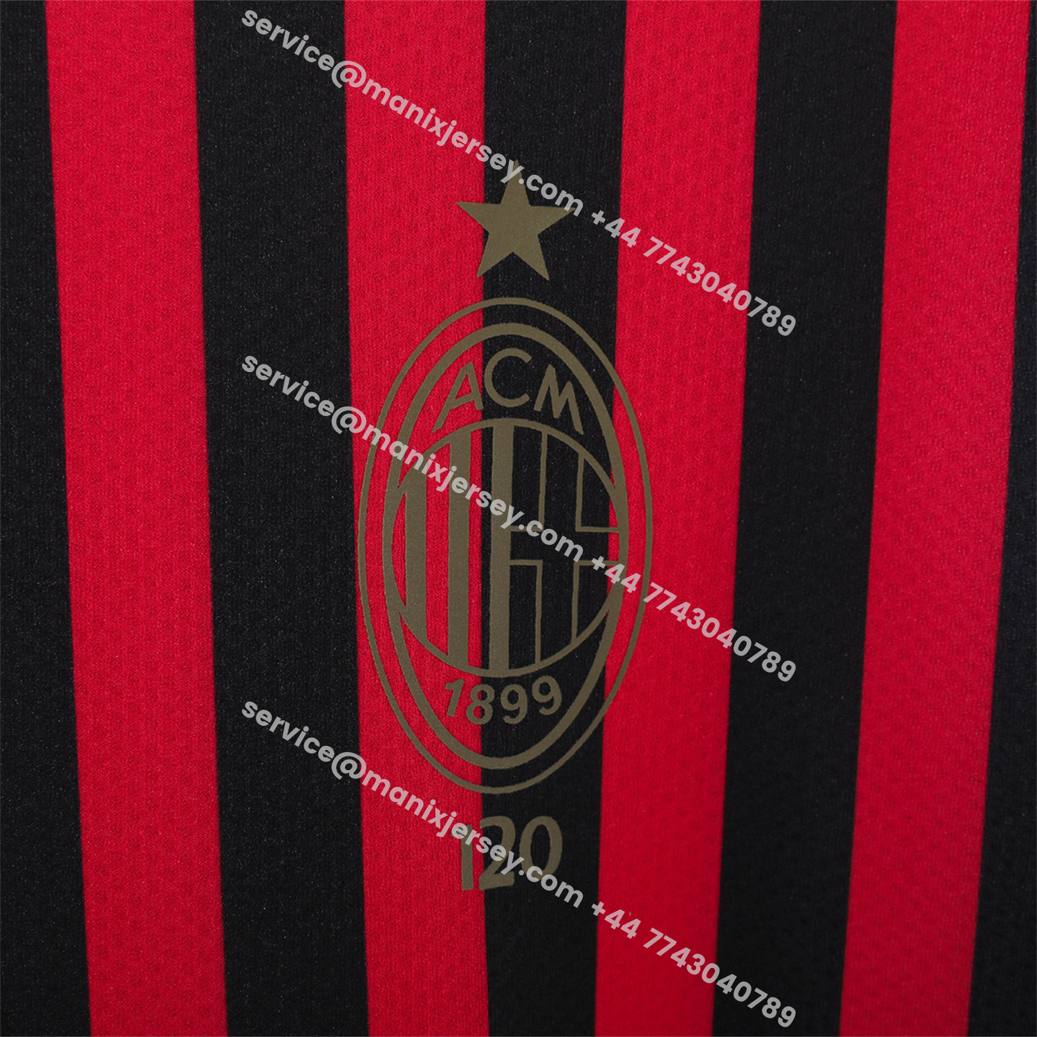 ManixJersey.com | Retro AC Milan 2019 120th Anniversary Home Jersey -Customize Name, Number and Patch | Worldwide Shipping