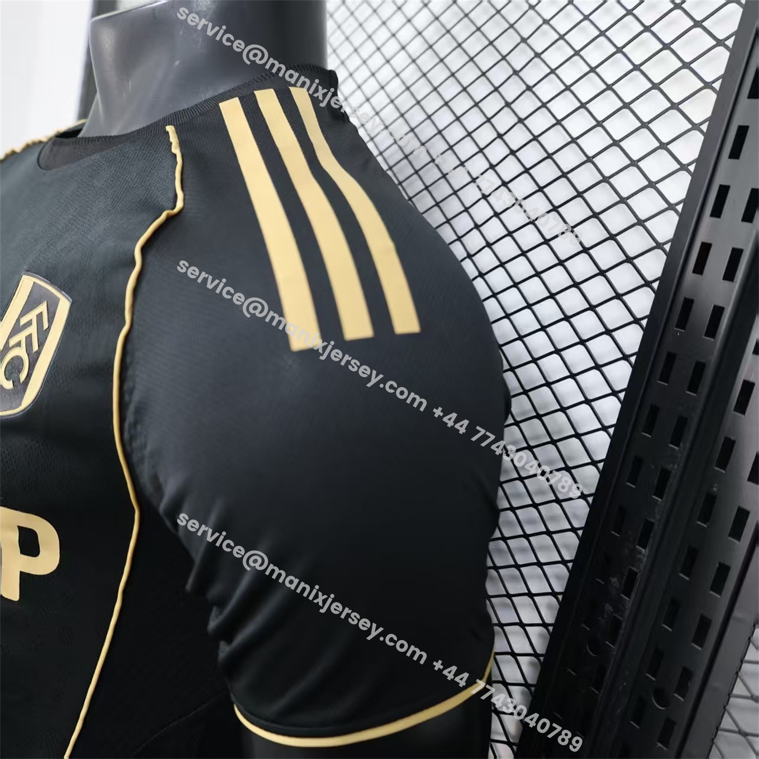 ManixJersey.com | Fulham 25-26 Third Black Jersey - Player Version -Customize Name, Number and Patch | Worldwide Shipping