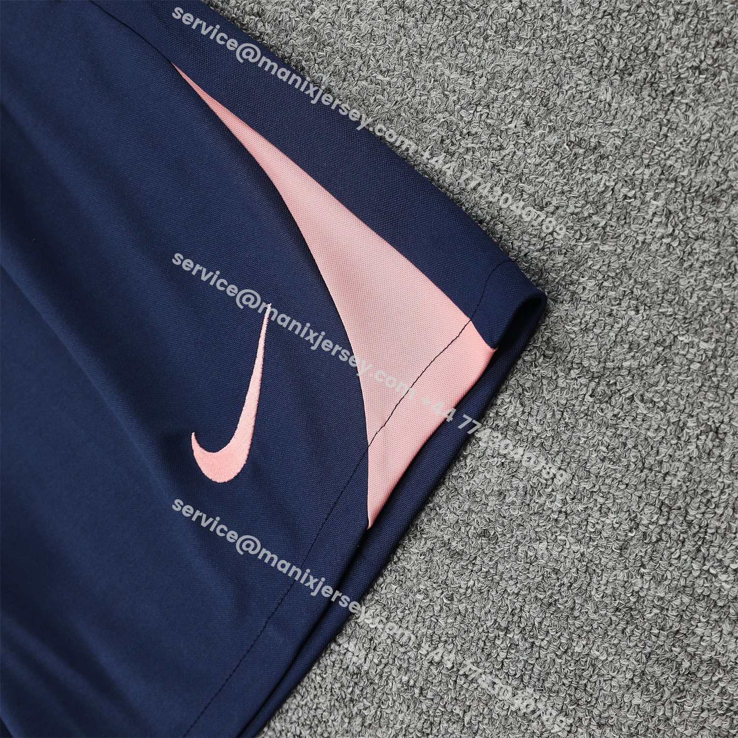 ManixJersey.com | Barcelona 25-26 Short-Sleeve Training Set - Cream Top & Deep Blue Shorts -Customize Name, Number and Patch | Worldwide Shipping