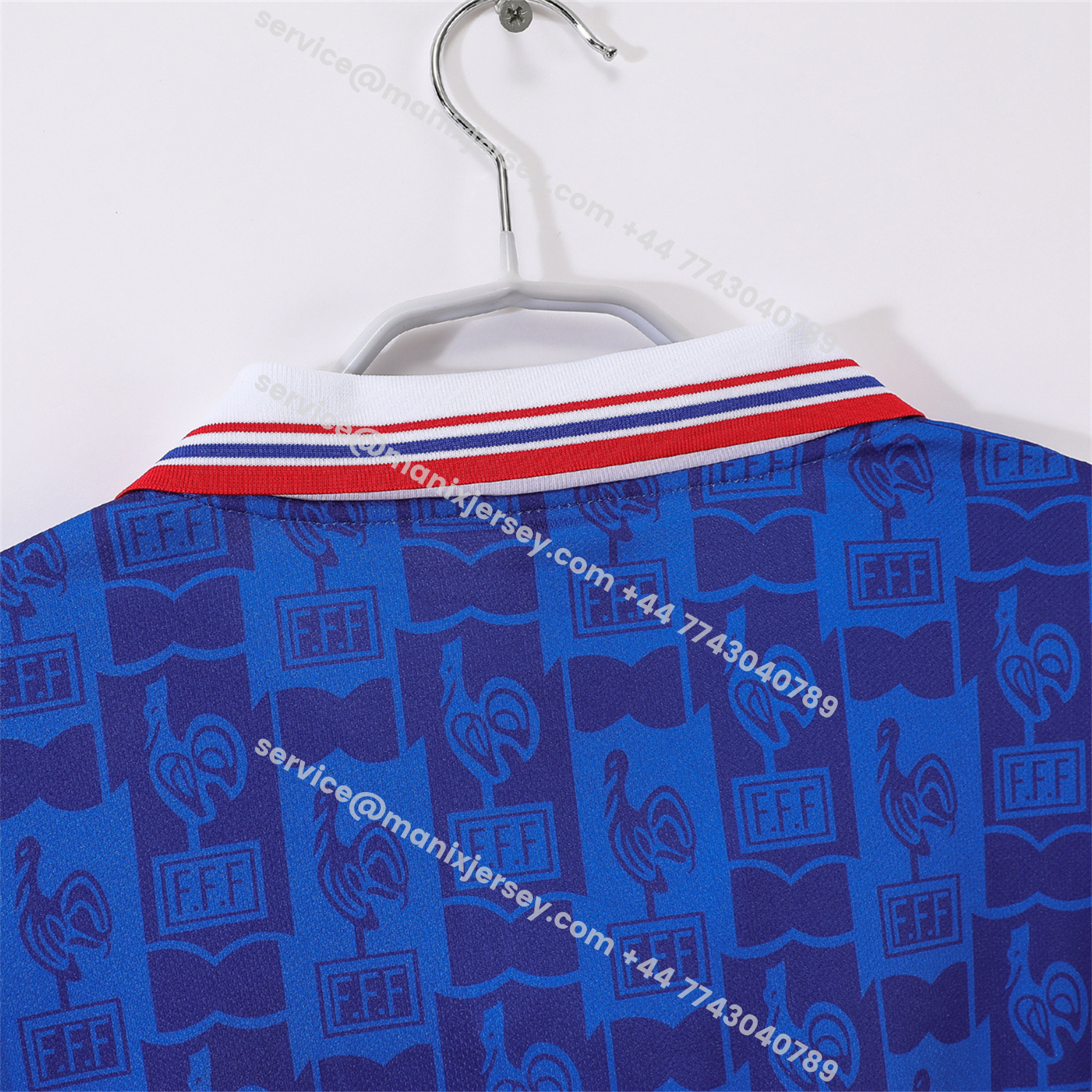 ManixJersey.com | Retro France 1996 Home Jersey -Customize Name, Number and Patch | Worldwide Shipping