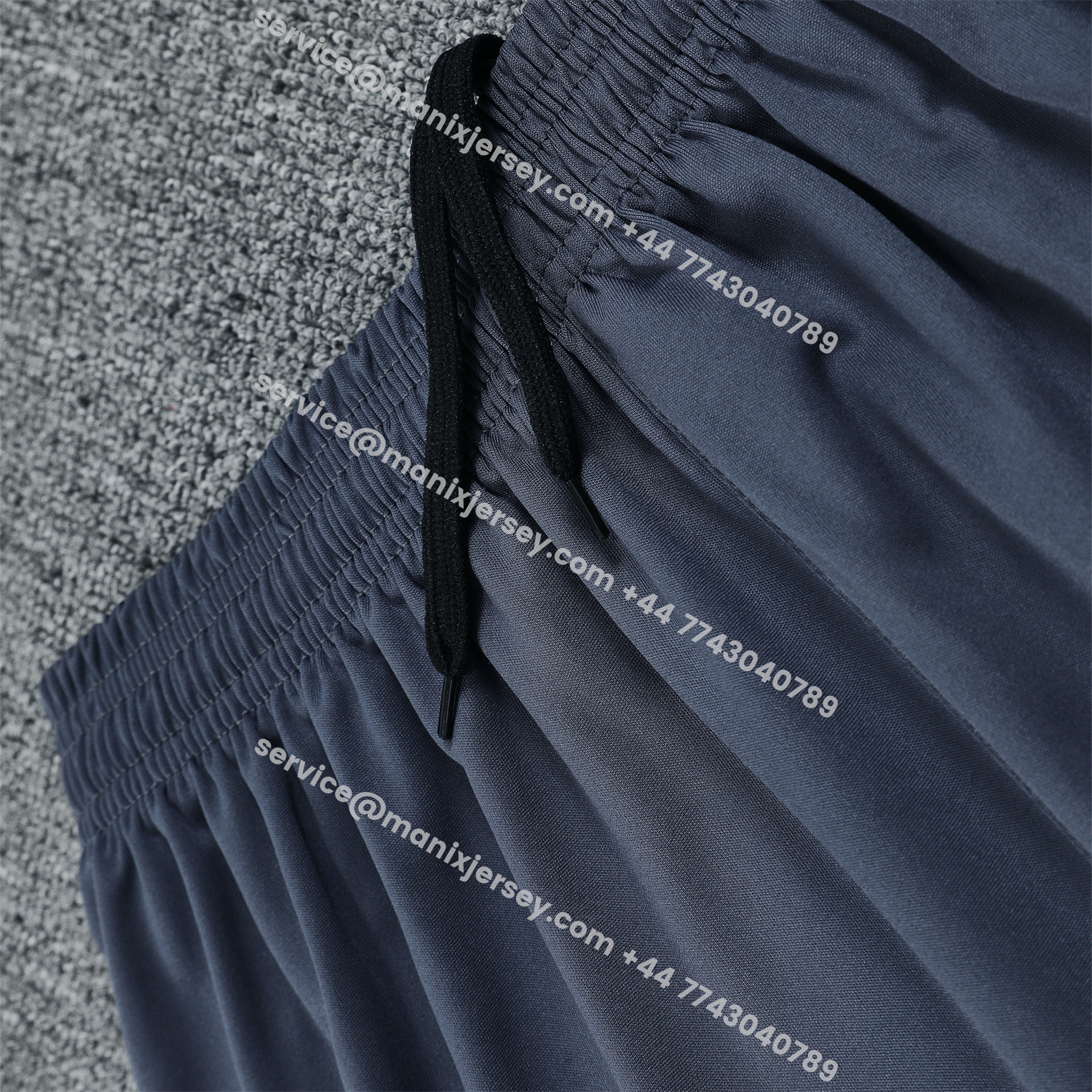 ManixJersey.com | Real Madrid 25-26 Long-Sleeve Training Set - Deep Gray Top & Gray Shorts -Customize Name, Number and Patch | Worldwide Shipping