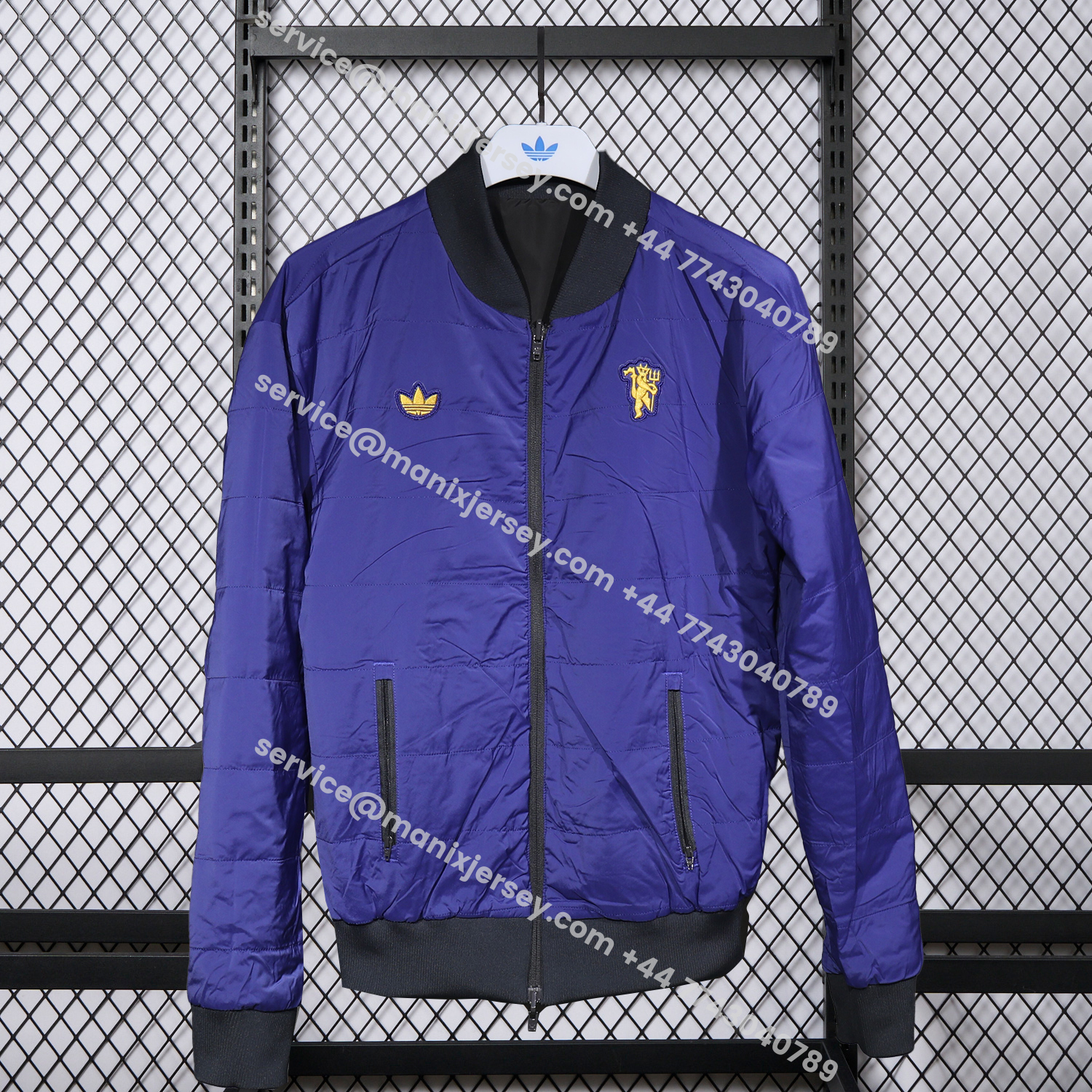 ManixJersey.com | Manchester United 25-26 Double Sided Reversible Windbreaker - Black & Purple -Customize Name, Number and Patch | Worldwide Shipping