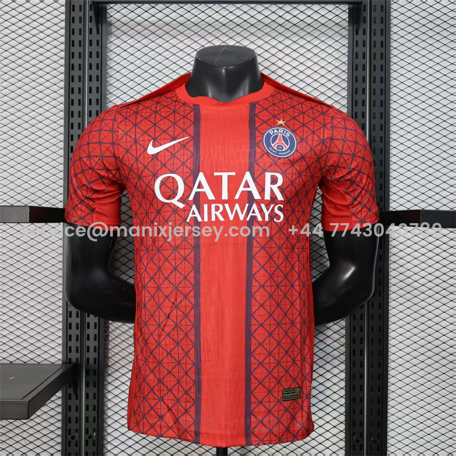 ManixJersey.com | Paris Saint-Germain PSG 25-26 One Star Red Special Edition Jersey - Player Version -Customize Name, Number and Patch | Worldwide Shipping