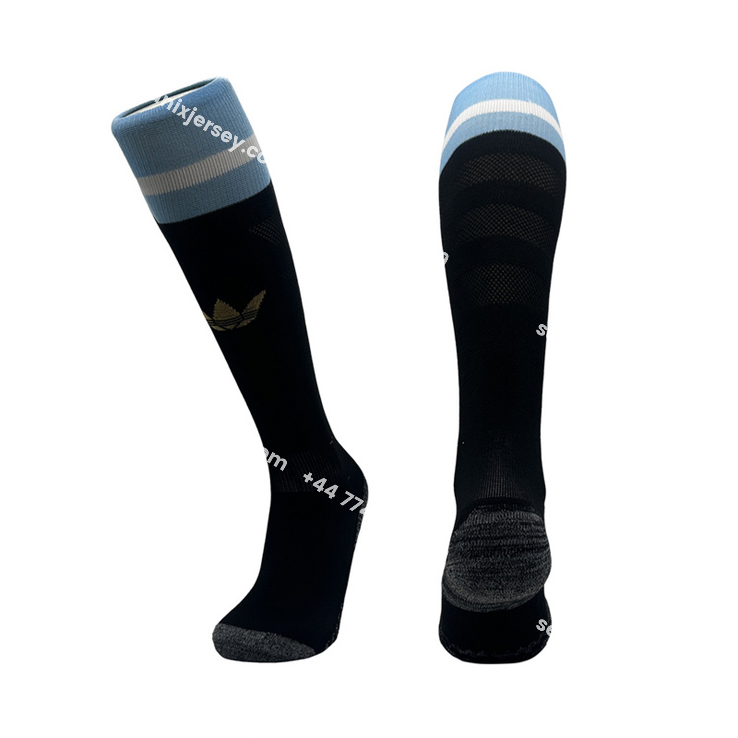 ManixJersey.com | Argentina 25-26 Home Socks - Black -Customize Name, Number and Patch | Worldwide Shipping