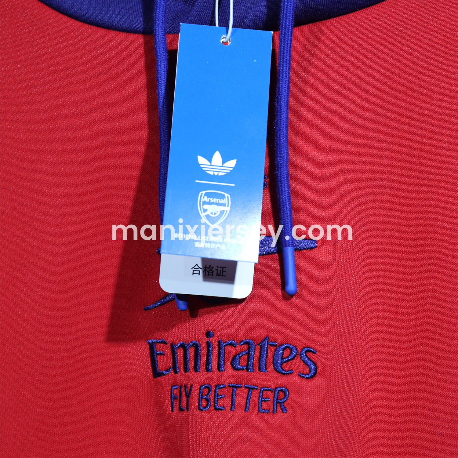 ManixJersey.com | Arsenal 2025 Fleece-Lined Training Hoodie Set - Purple & Red Hoodie + Pants -Customize Name, Number and Patch | Worldwide Shipping