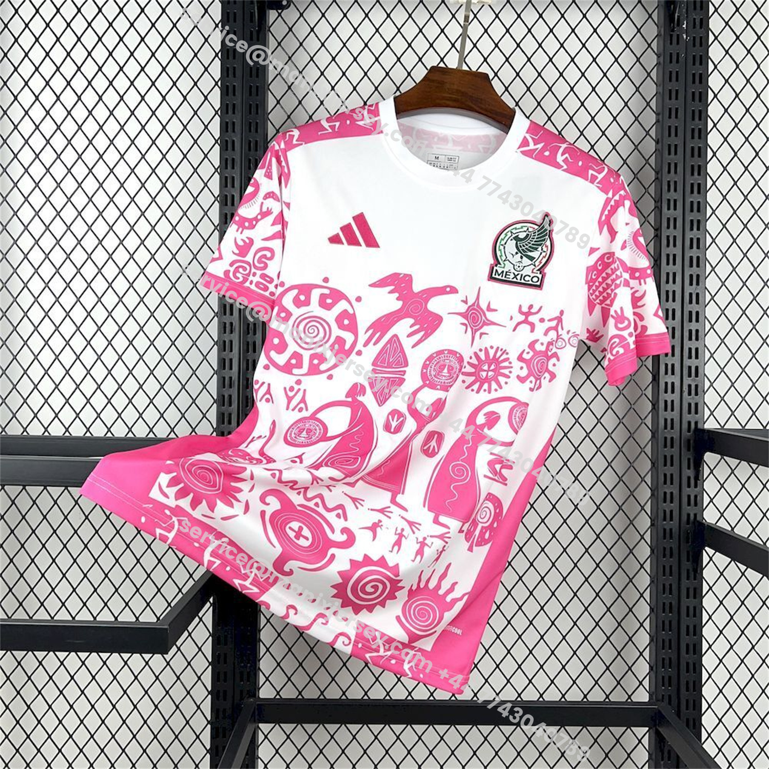 ManixJersey.com | Mexico 25-26 Mayan Cvilization Pink And White Special Jersey - Fans Version -Customize Name, Number and Patch | Worldwide Shipping