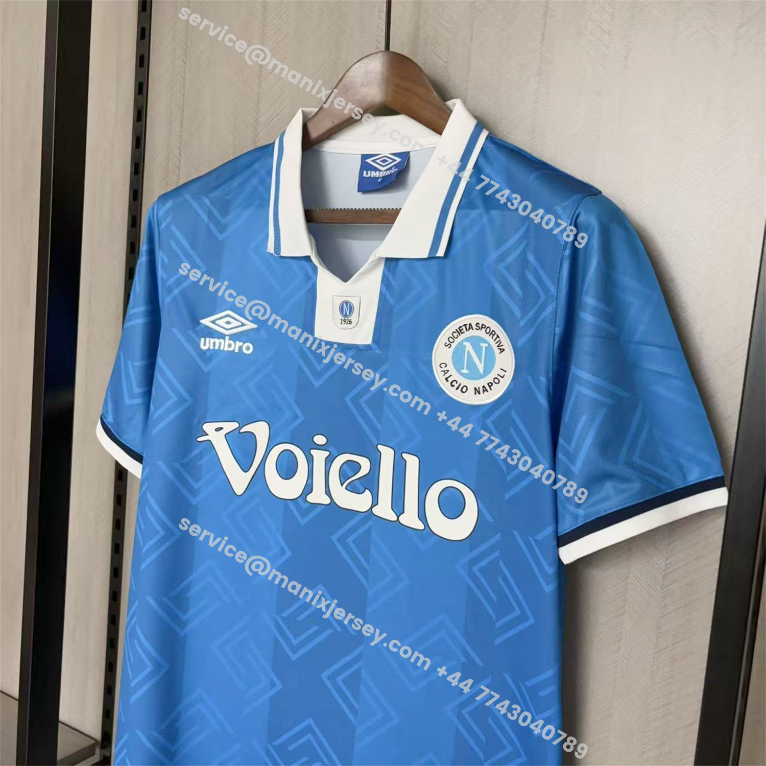 ManixJersey.com | Retro Napoli 1993-94 Home Blue Jersey -Customize Name, Number and Patch | Worldwide Shipping