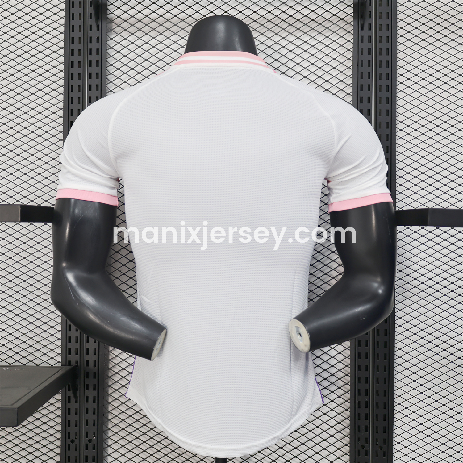 ManixJersey.com | Algeria 25-26 Pink and Purple Triangle Pattern Black Jersey - Player Version -Customize Name, Number and Patch | Worldwide Shipping