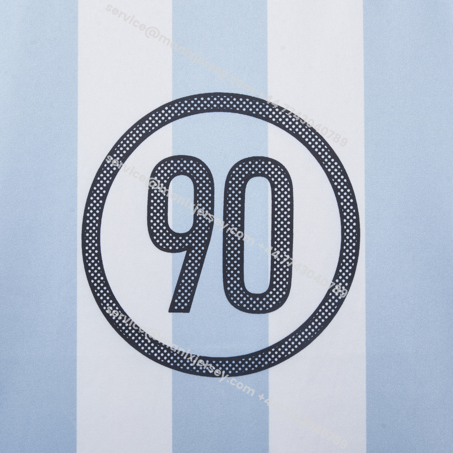 ManixJersey.com | Argentina 25-26 Retro Style Total 90 Blue White Jersey - Fans Version -Customize Name, Number and Patch | Worldwide Shipping