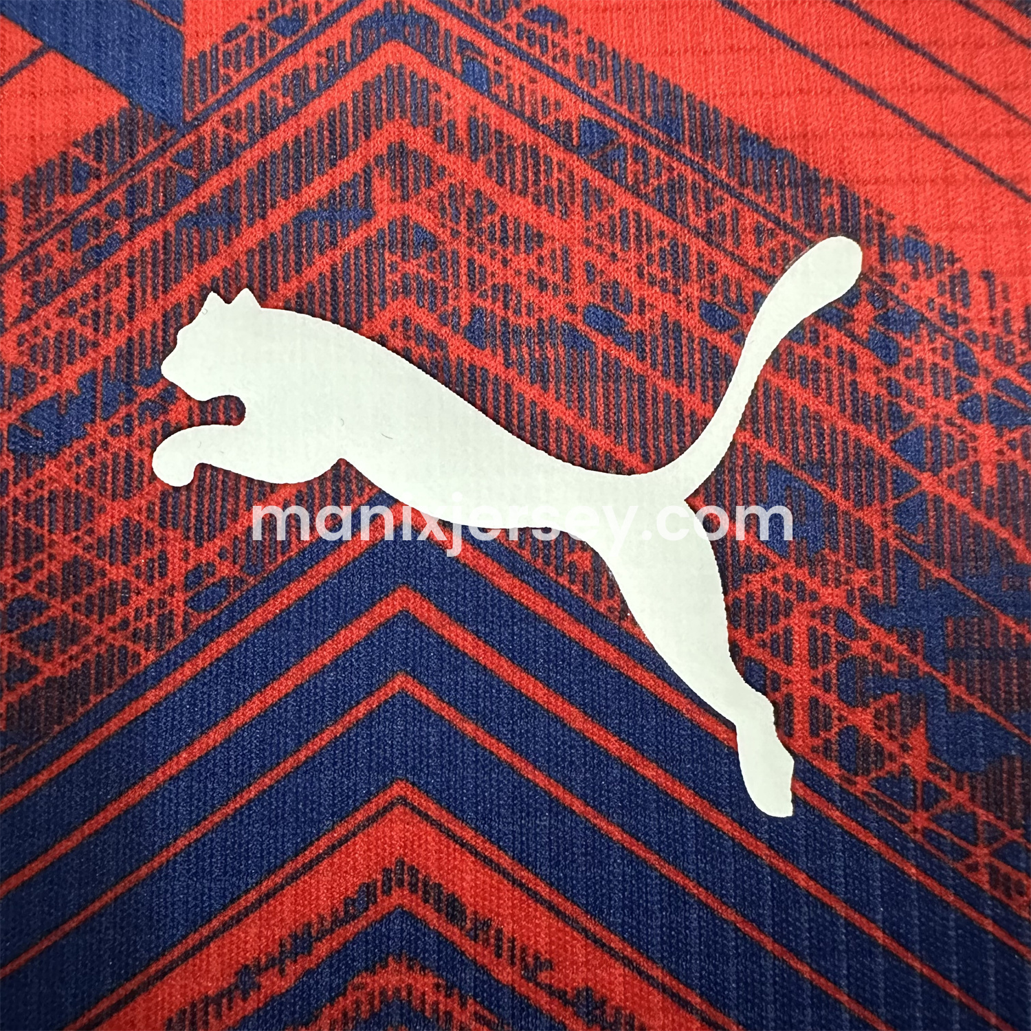 ManixJersey.com | RB Leipzig 25-26 Pre-Match Red Blue Training Jersey - Fans Version -Customize Name, Number and Patch | Worldwide Shipping