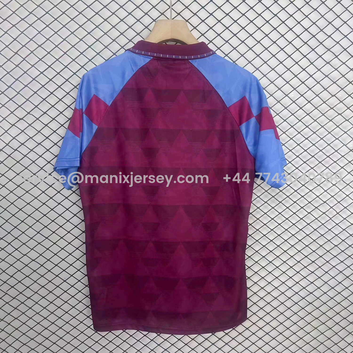 ManixJersey.com | Retro Aston Villa 1990-92 Home Jersey -Customize Name, Number and Patch | Worldwide Shipping