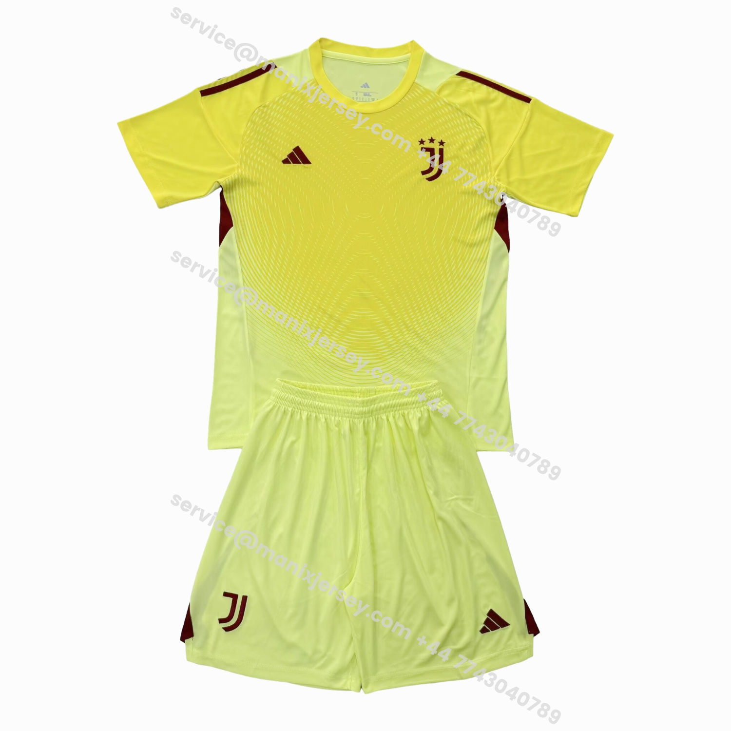 ManixJersey.com | Juventus 25-26 Yellow Goalkeeper Men's Adult Jersey Set - Fans Version -Customize Name, Number and Patch | Worldwide Shipping