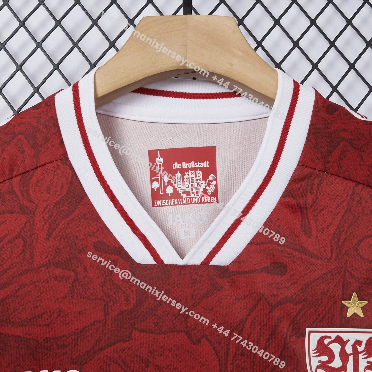 ManixJersey.com | VfB Stuttgart 25-26 Away Red Jersey - Fans Version -Customize Name, Number and Patch | Worldwide Shipping