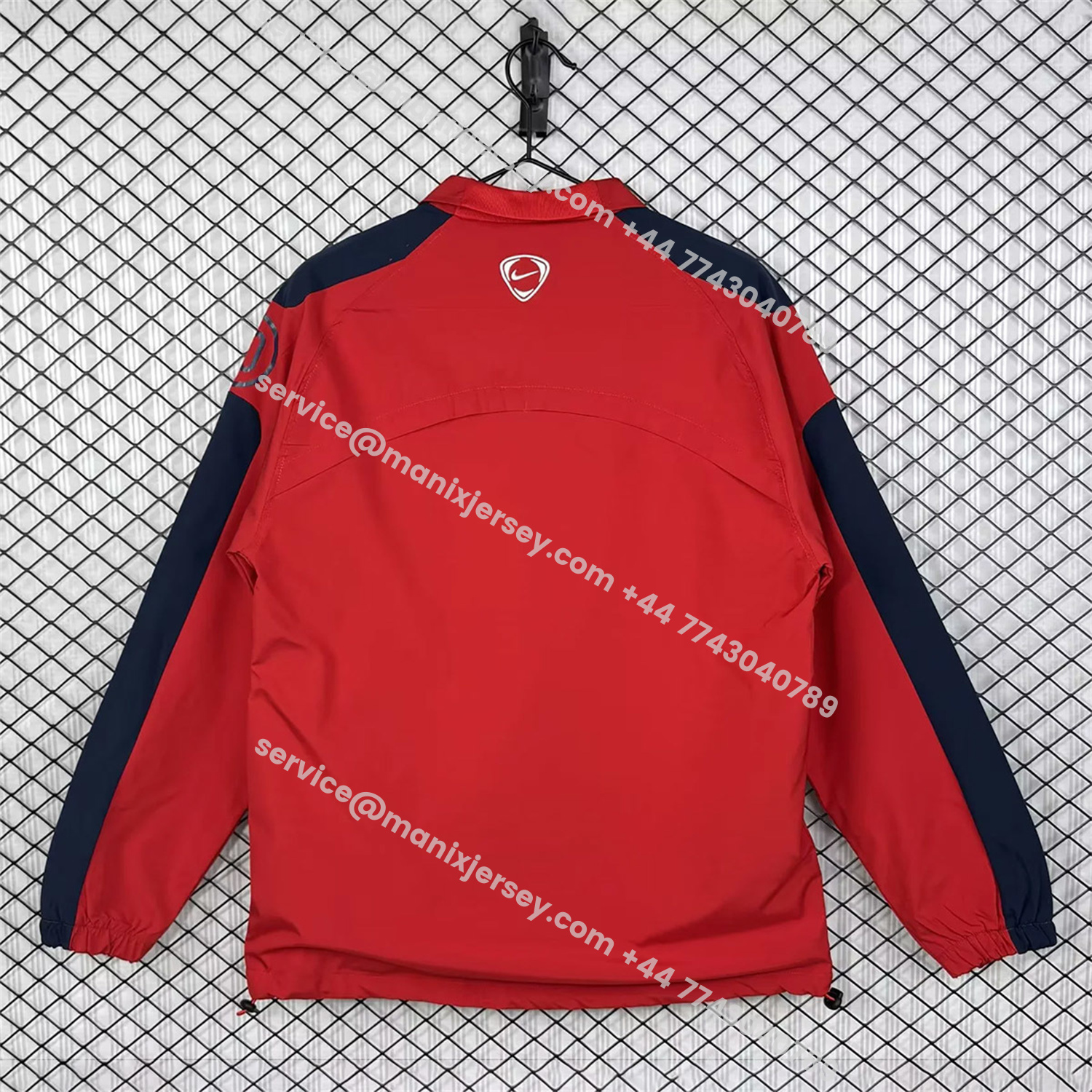 ManixJersey.com | Retro Arsenal 2004-05 Home Windbreaker Jacket - Red -Customize Name, Number and Patch | Worldwide Shipping