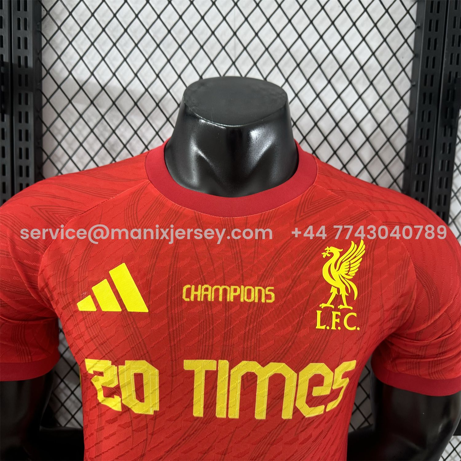 ManixJersey.com | Liver.pool 25-26 20 Times Champions Red Jersey - Player Version -Customize Name, Number and Patch | Worldwide Shipping