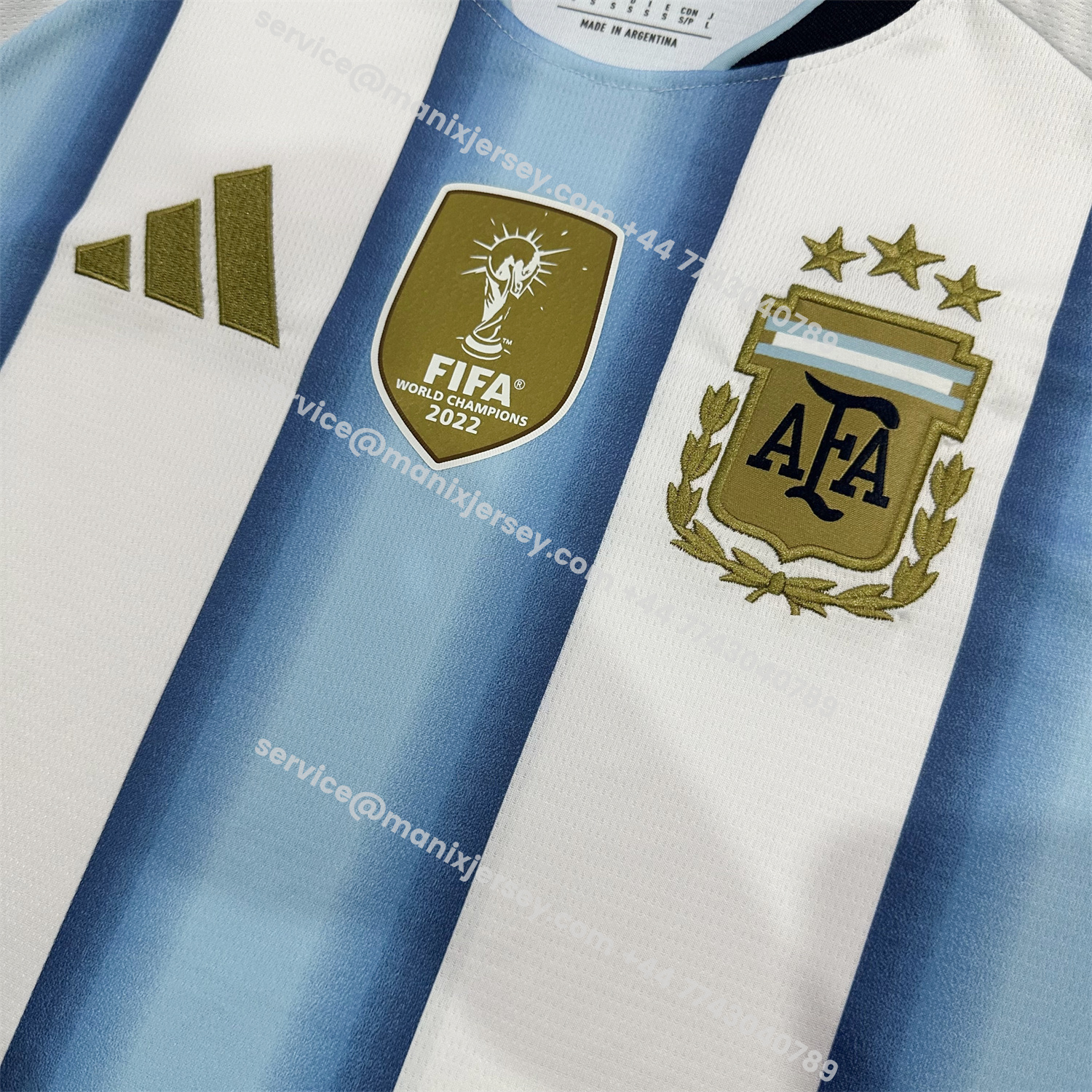 ManixJersey.com | Argentina 2026 Home Jersey - Fans Version -Customize Name, Number and Patch | Worldwide Shipping