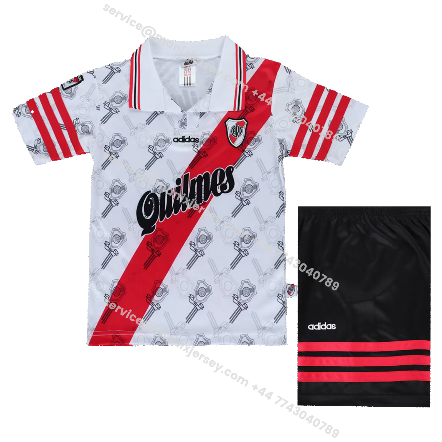 ManixJersey.com | Retro River Plate 1996-97 Home Kids Kit -Customize Name, Number and Patch | Worldwide Shipping
