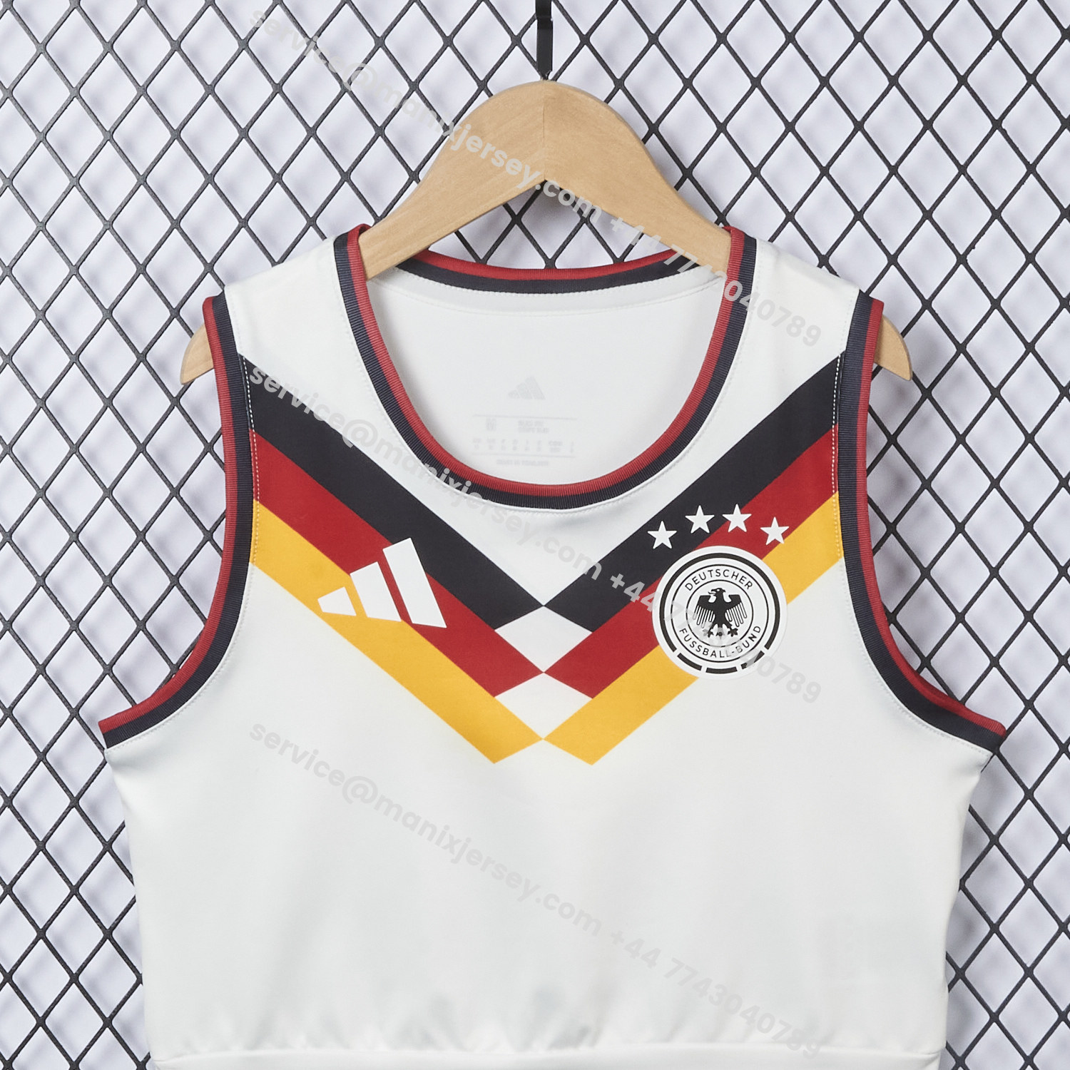 ManixJersey.com | Women's Germany 2026 Home Yoga Vest -Customize Name, Number and Patch | Worldwide Shipping