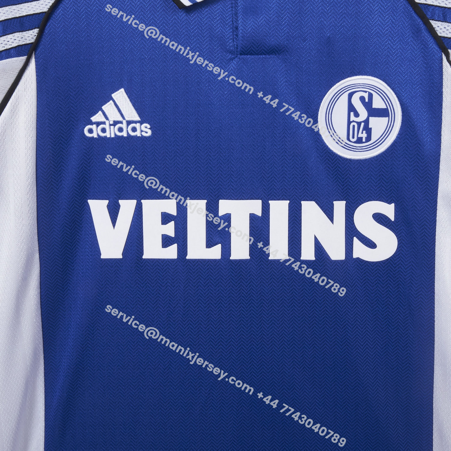 ManixJersey.com | Retro Schalke 04 1998-00 Home Jersey -Customize Name, Number and Patch | Worldwide Shipping